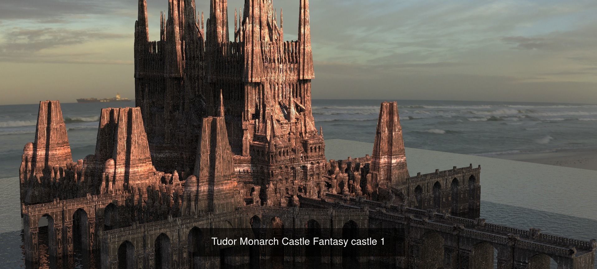 Fantasy English City architecture 1 3D Model Collection_21