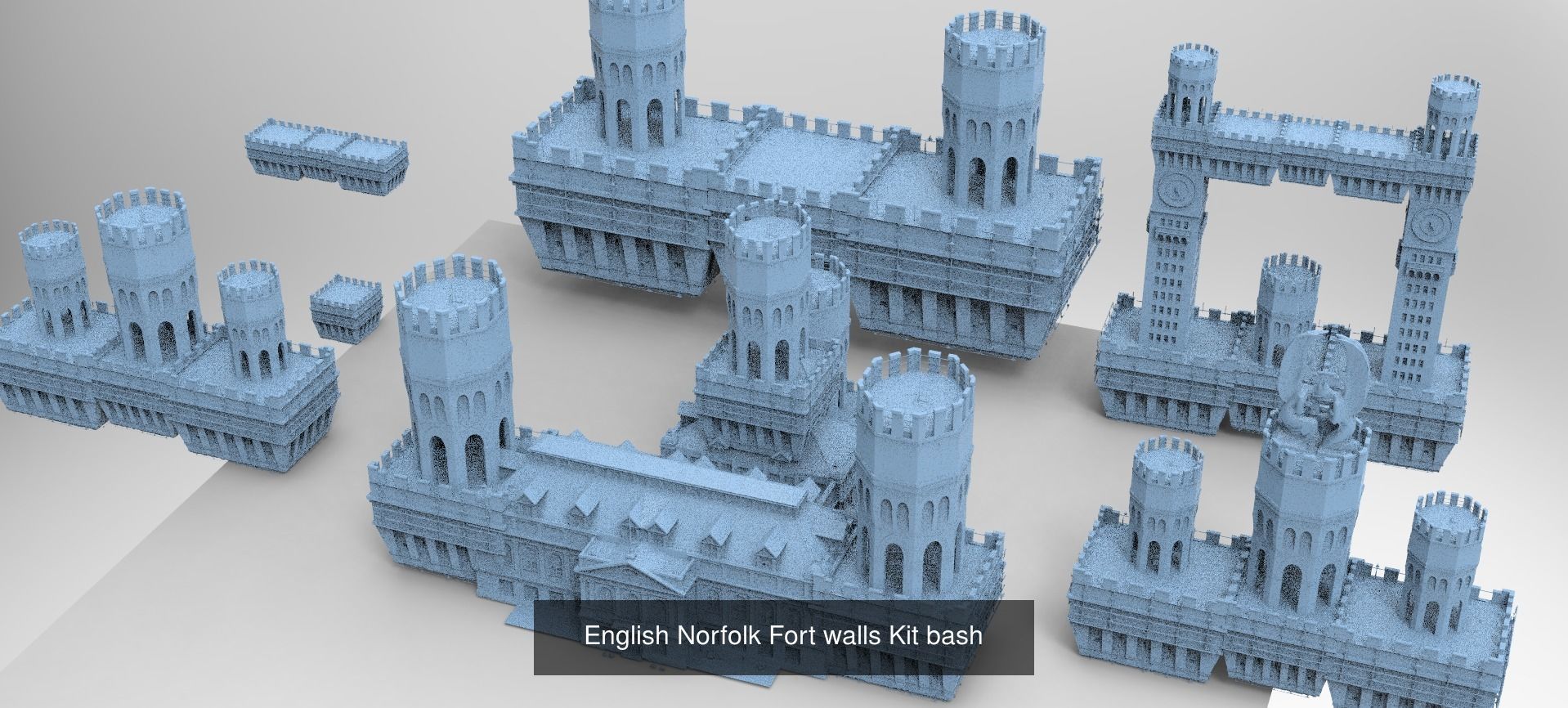 Fantasy English City architecture 1 3D Model Collection_28
