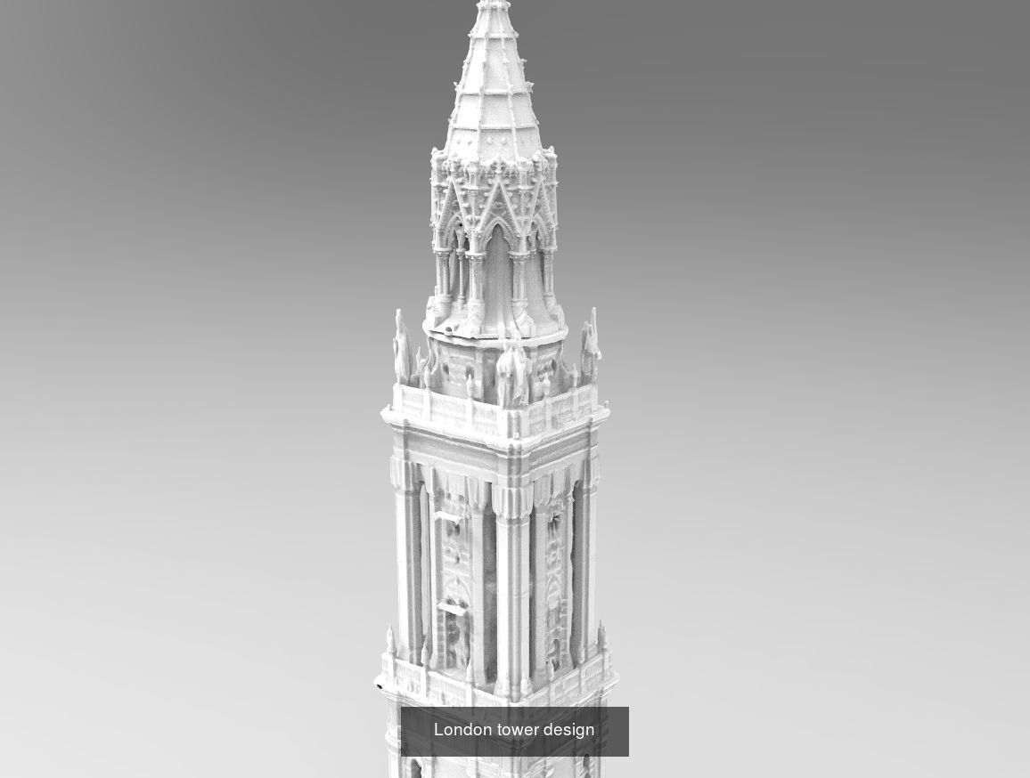 Fantasy English City architecture 1 3D Model Collection_6