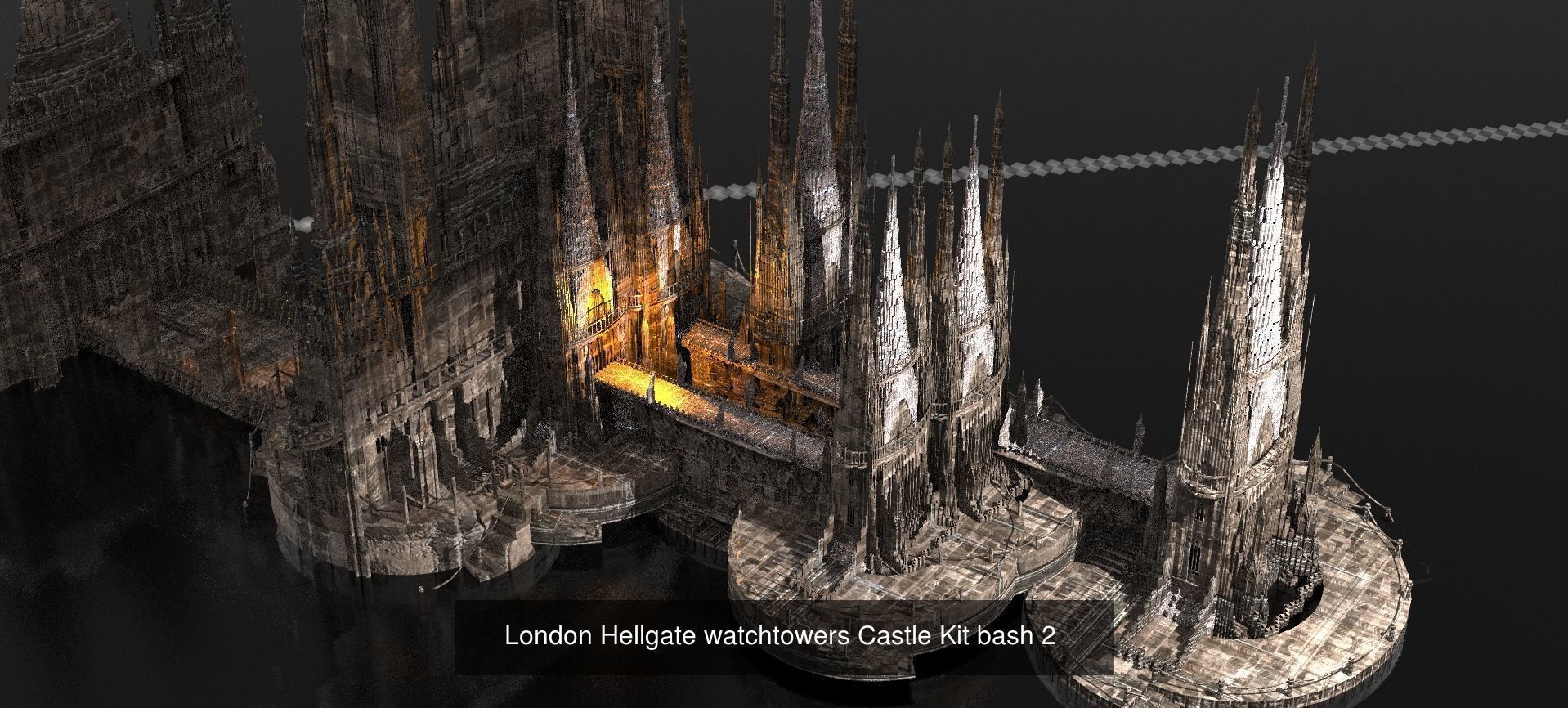 Fantasy English City architecture 1 3D Model Collection_26
