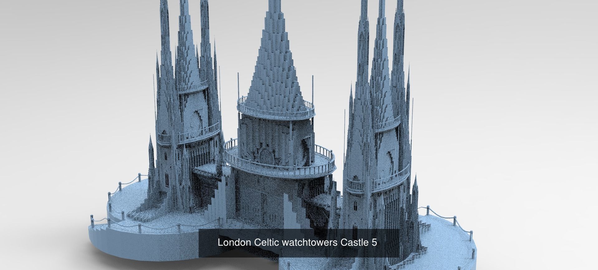 Fantasy English City architecture 1 3D Model Collection_27