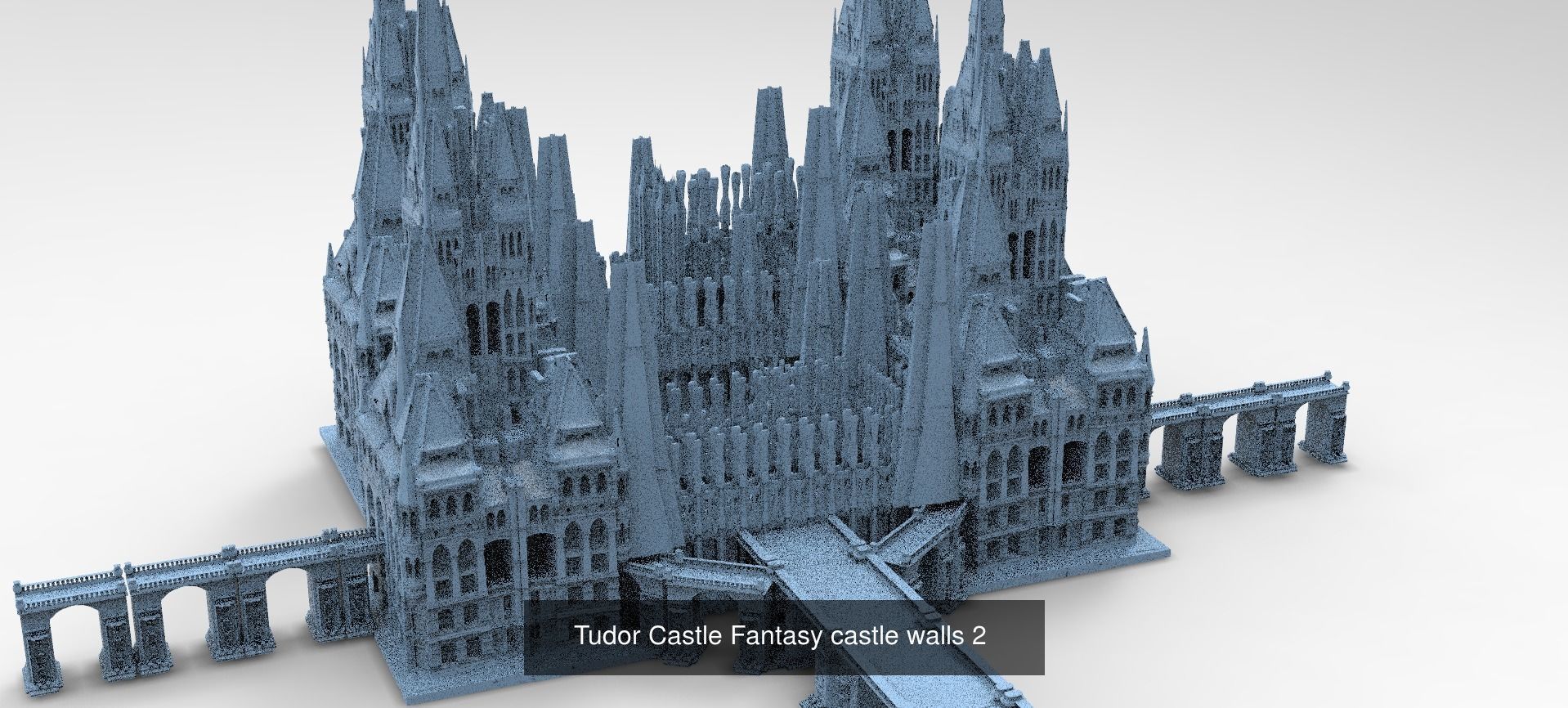 Fantasy English City architecture 1 3D Model Collection_19