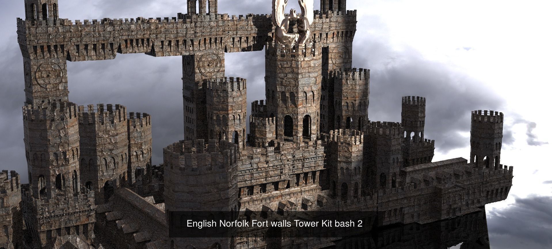 Fantasy English City architecture 1 3D Model Collection_31