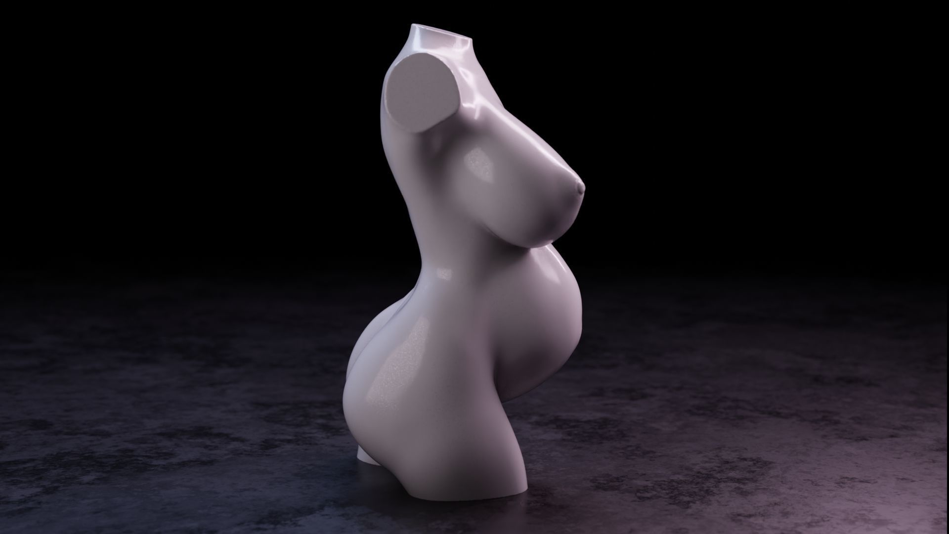 Sexy girl 80 - Pregnant 3D print model_31