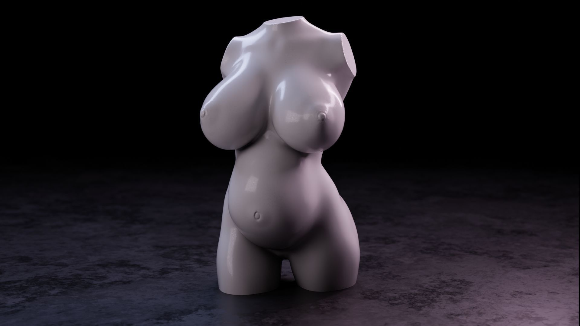 Sexy girl 80 - Pregnant 3D print model_7