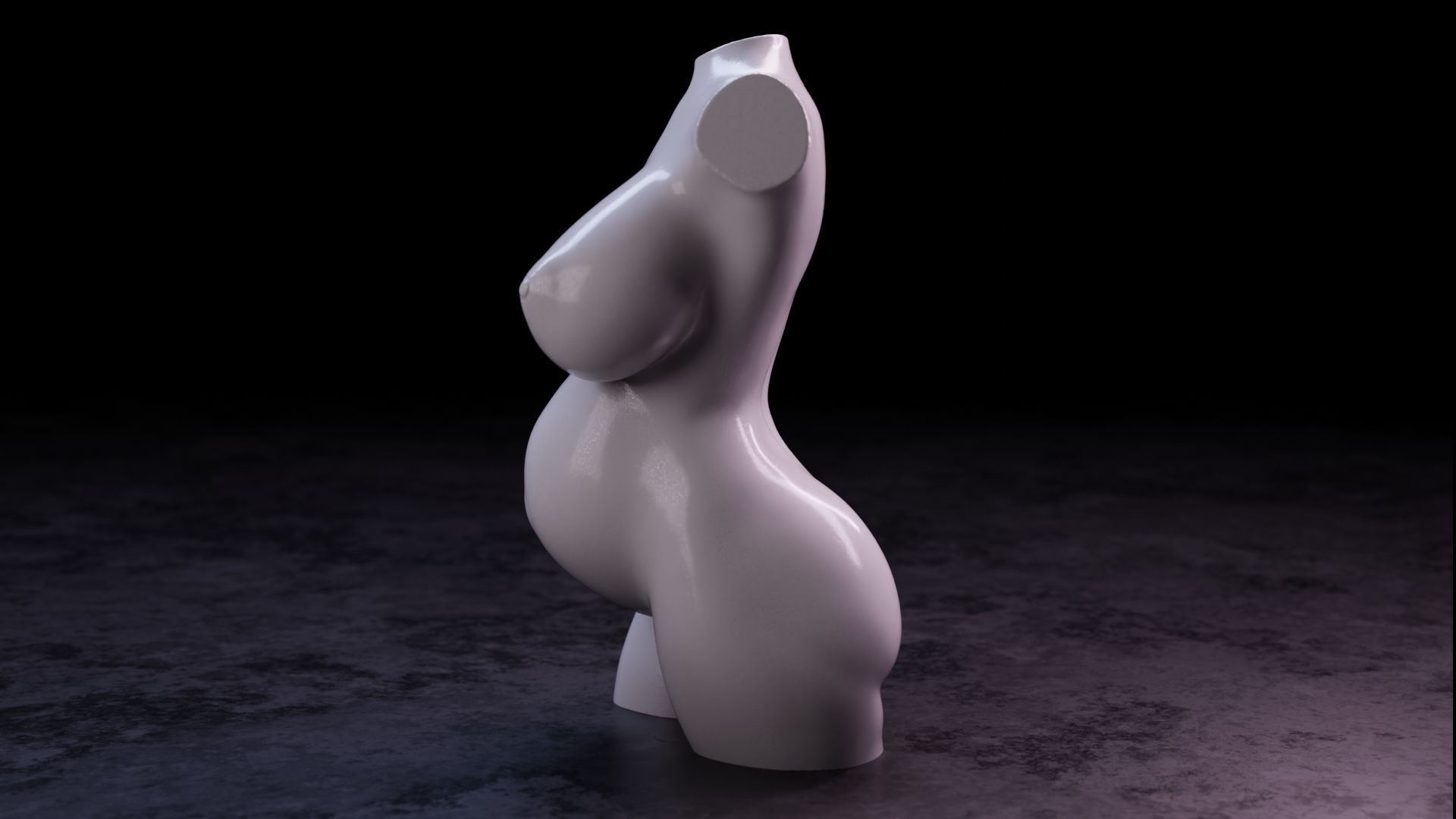 Sexy girl 80 - Pregnant 3D print model_14