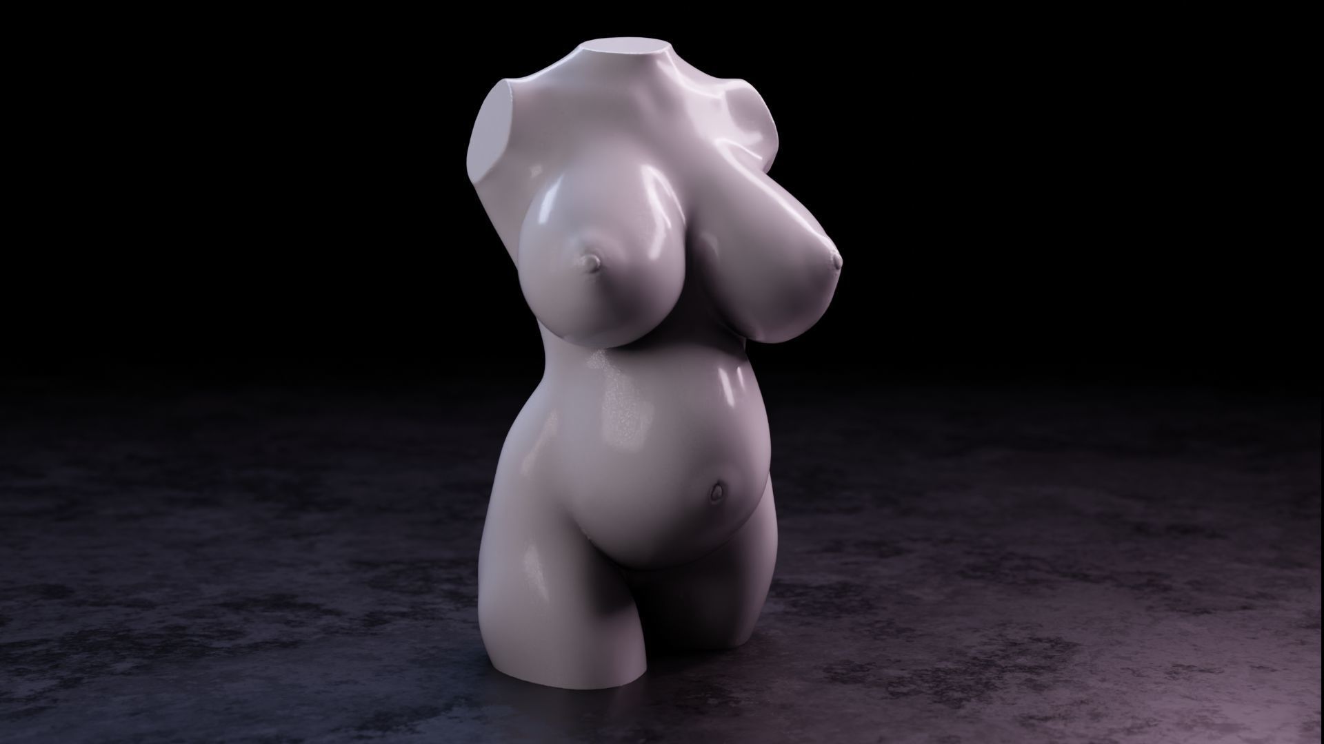 Sexy girl 80 - Pregnant 3D print model_3