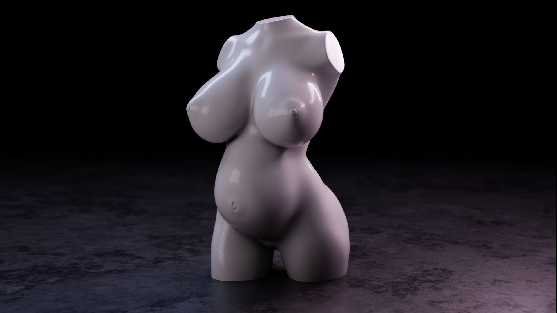 Sexy girl 80 - Pregnant 3D print model_8