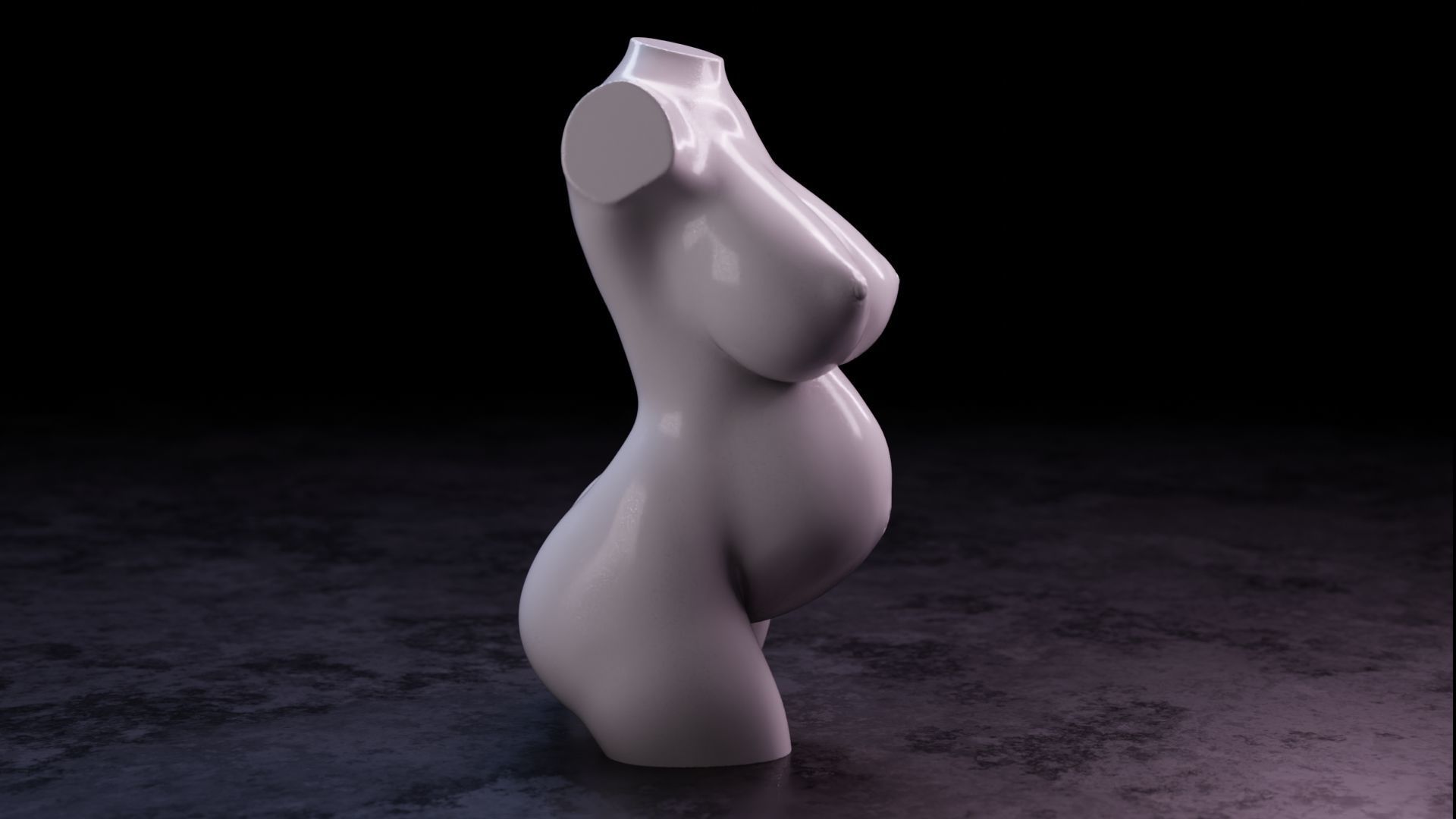 Sexy girl 80 - Pregnant 3D print model_32