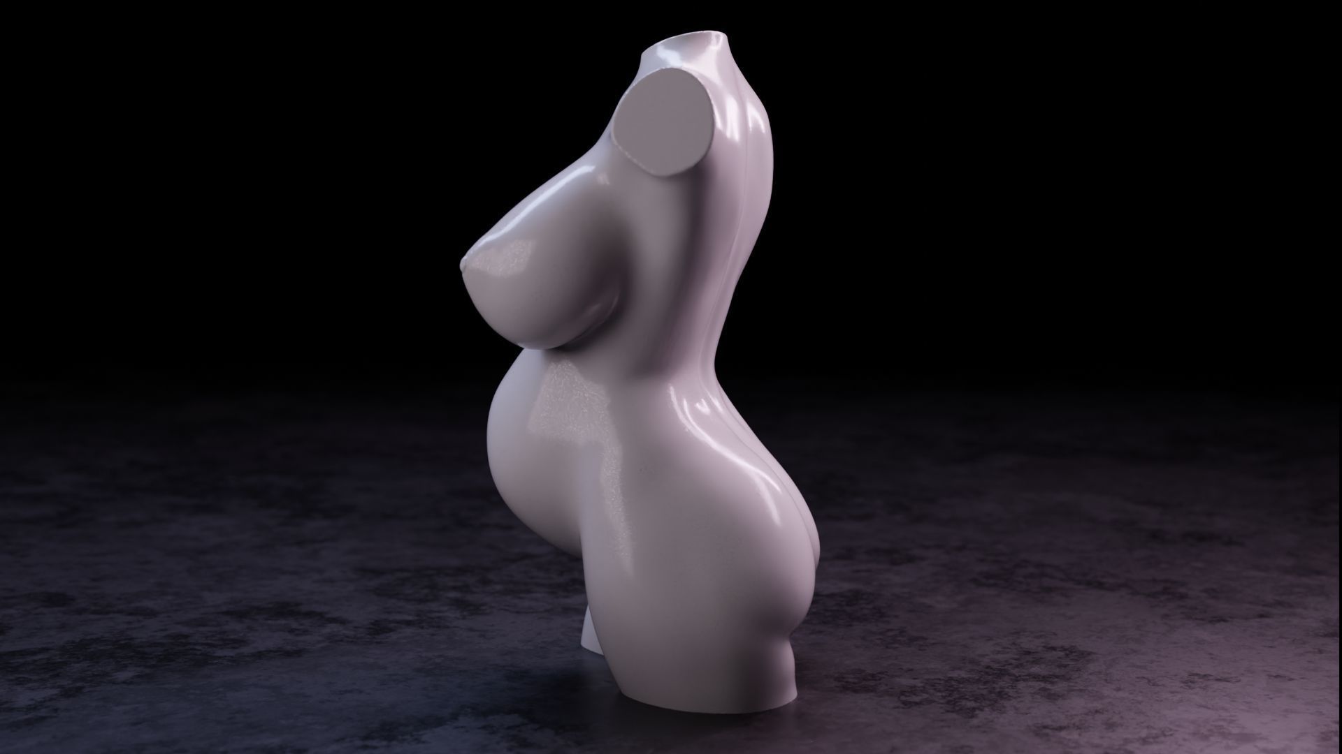 Sexy girl 80 - Pregnant 3D print model_15