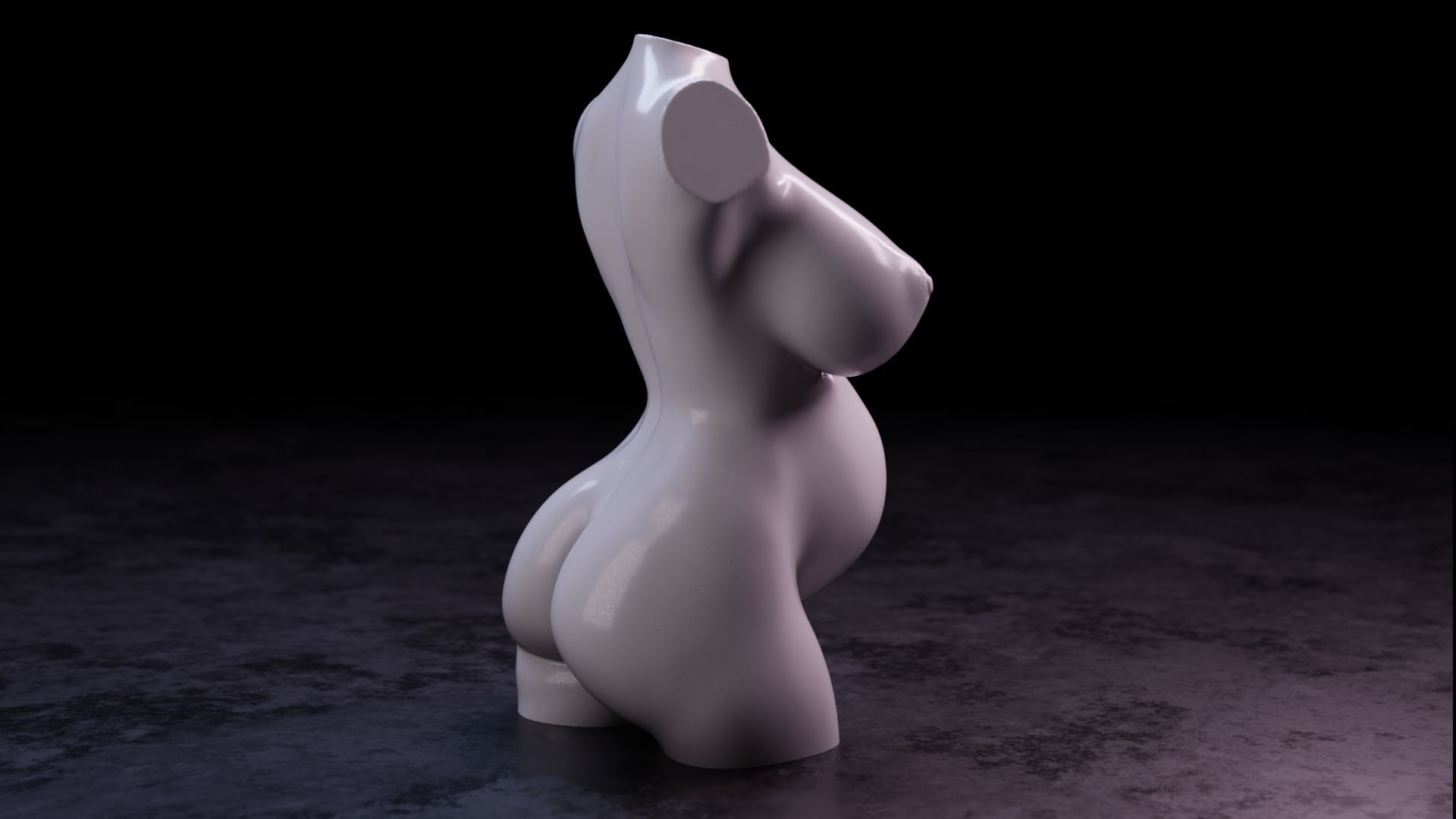 Sexy girl 80 - Pregnant 3D print model_29
