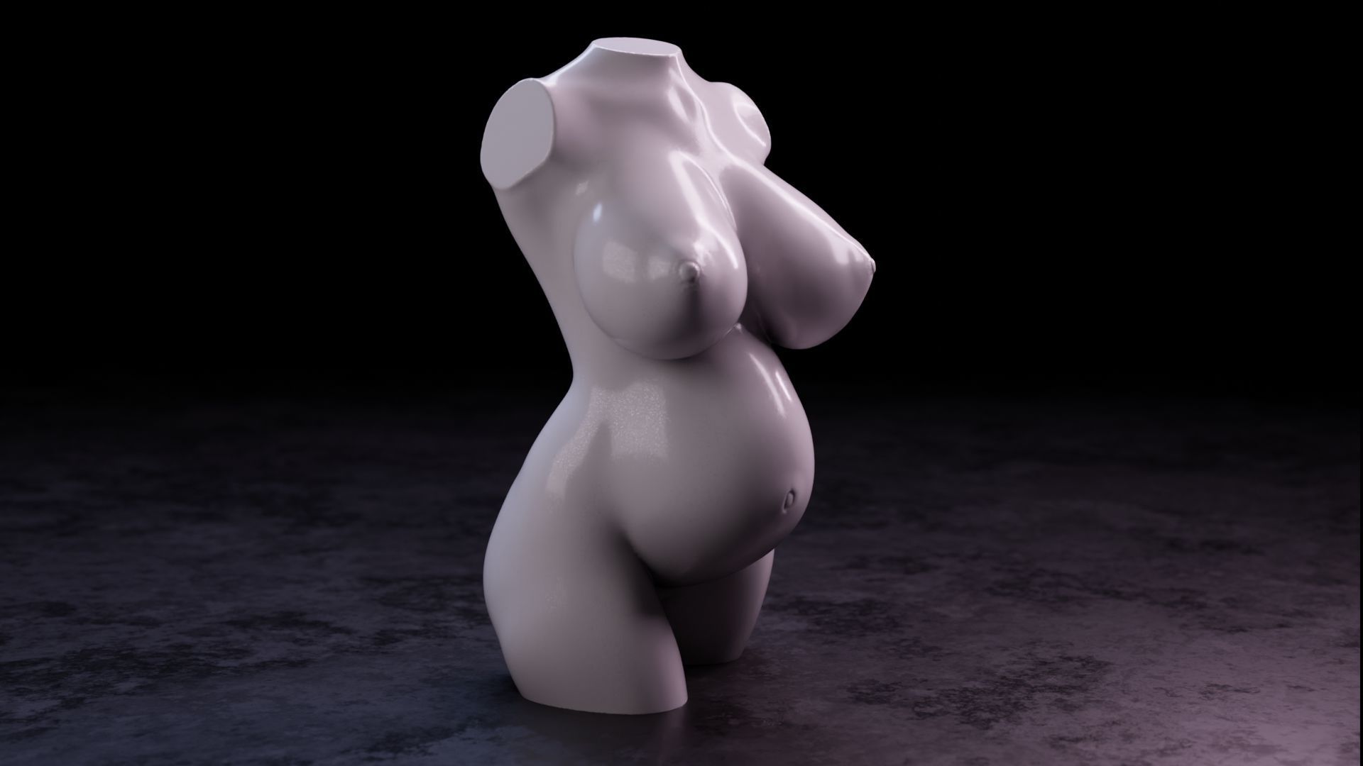 Sexy girl 80 - Pregnant 3D print model_35