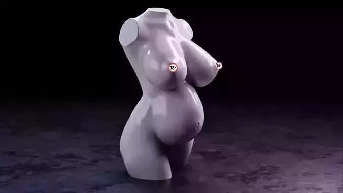 Sexy girl 80 - Pregnant 3D print model