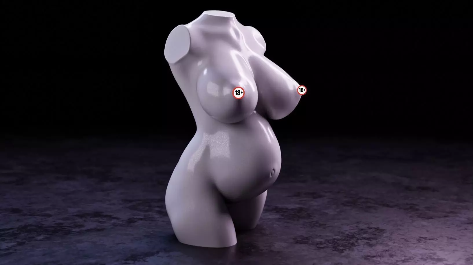 Sexy girl 80 - Pregnant 3D print model_0