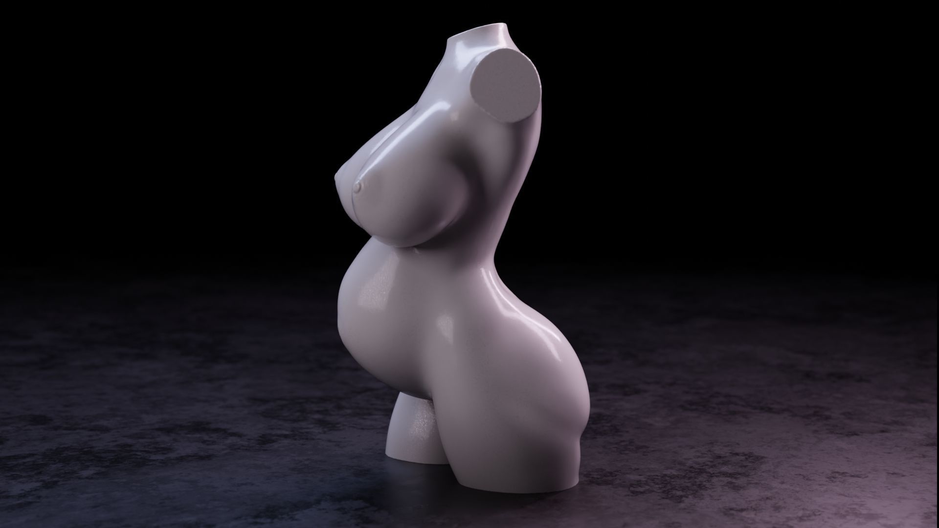 Sexy girl 80 - Pregnant 3D print model_13