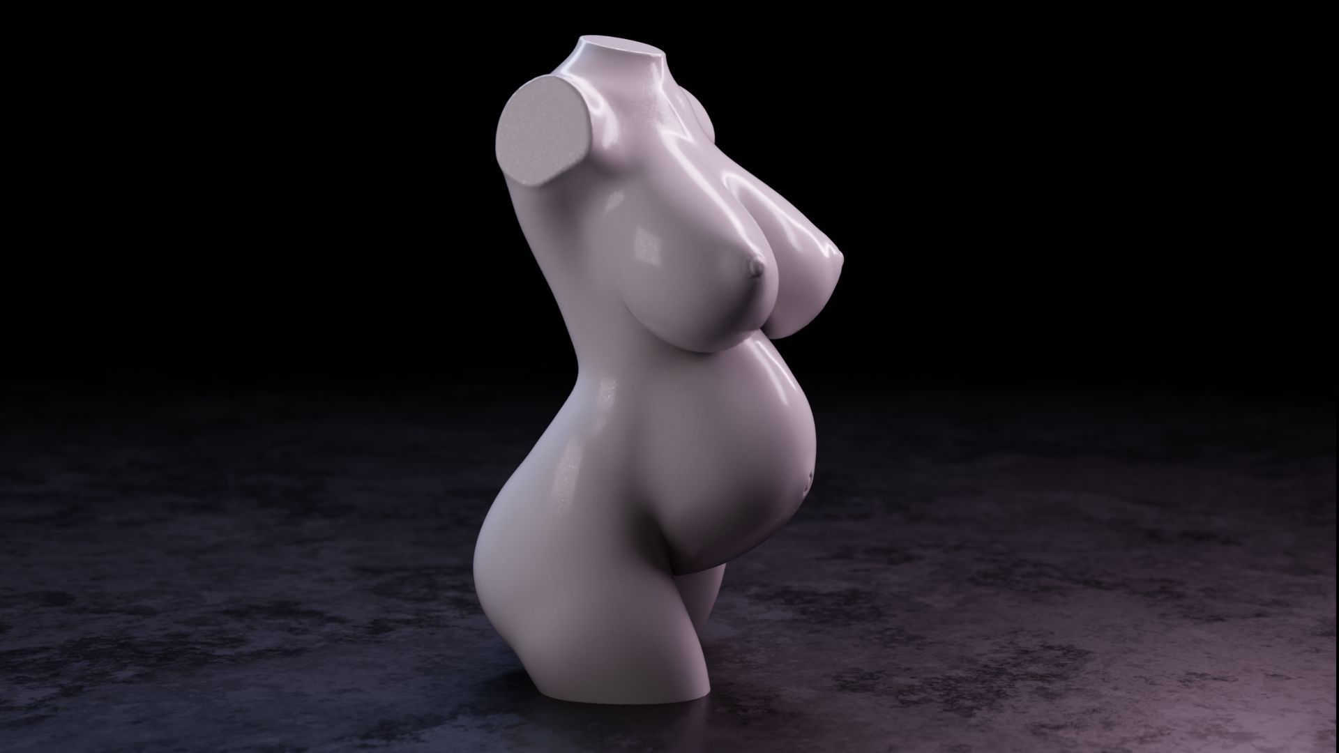 Sexy girl 80 - Pregnant 3D print model_33