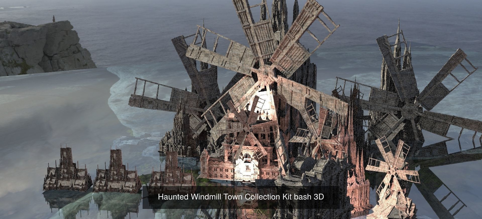 Four elements Sculpture and architecture  3D Model Collection_20