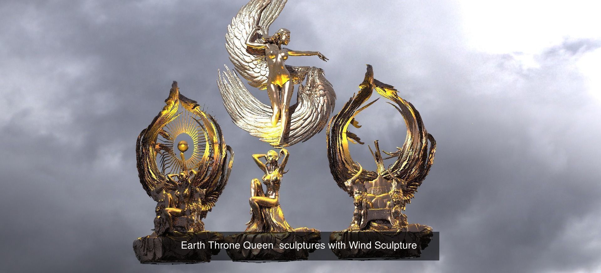 Four elements Sculpture and architecture  3D Model Collection_33