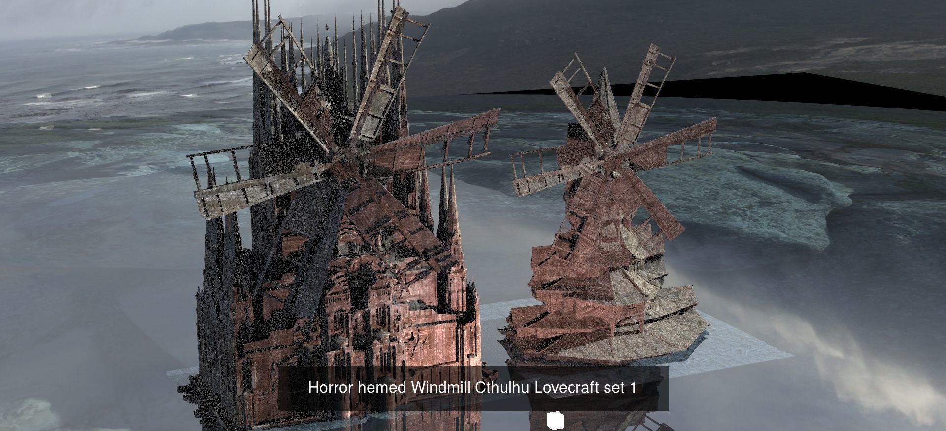 Four elements Sculpture and architecture  3D Model Collection_17