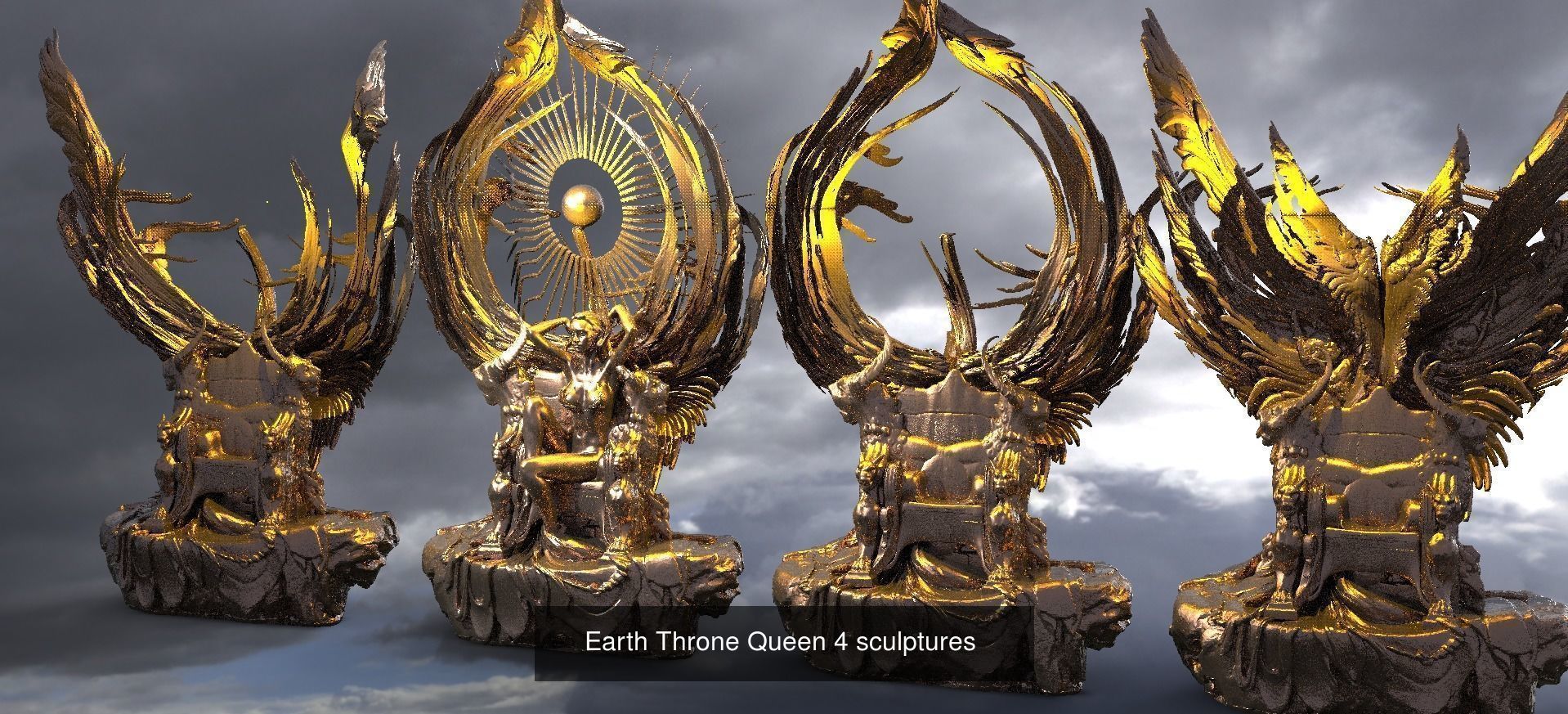 Four elements Sculpture and architecture  3D Model Collection_31