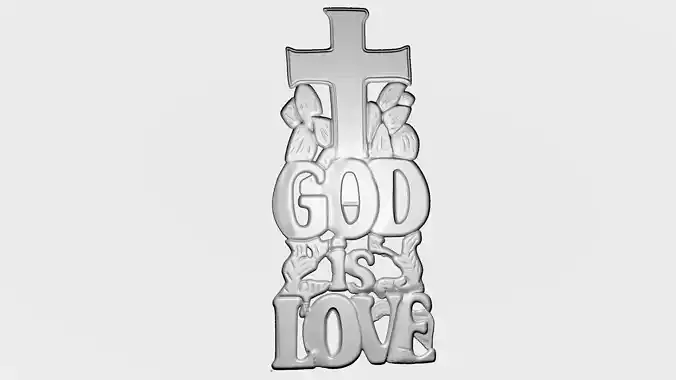 God is love model for CNC woodworking routers and 3D Printing