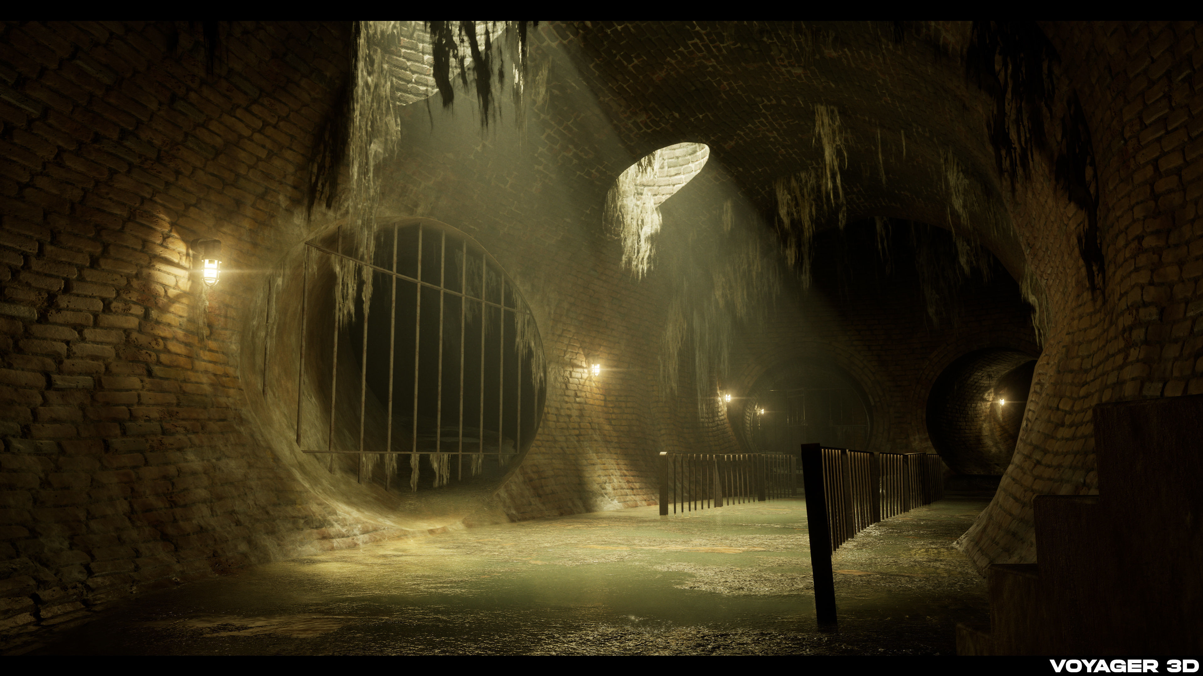 London Sewer Modular Pack Low-poly 3D model_2