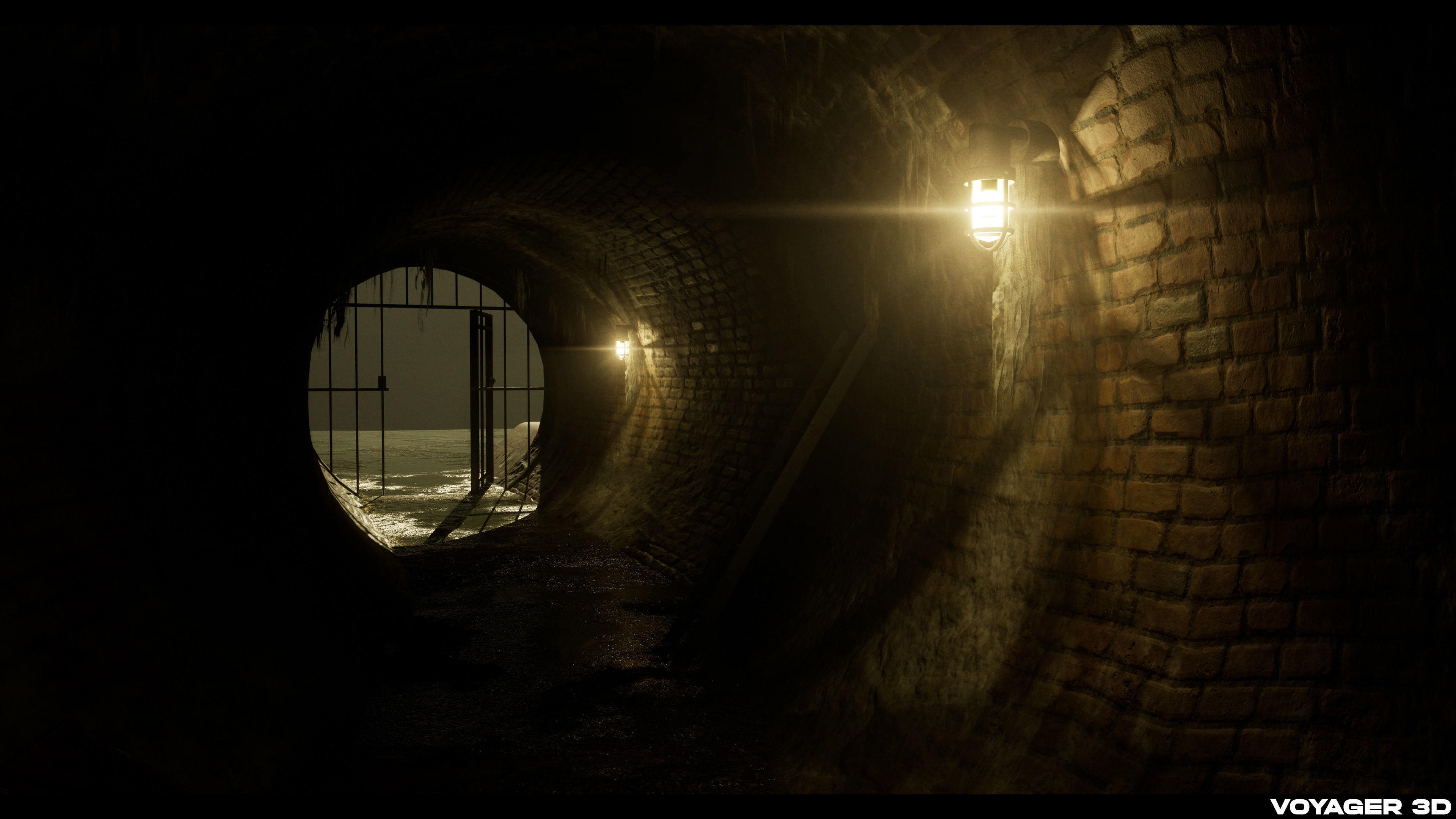 London Sewer Modular Pack Low-poly 3D model_3