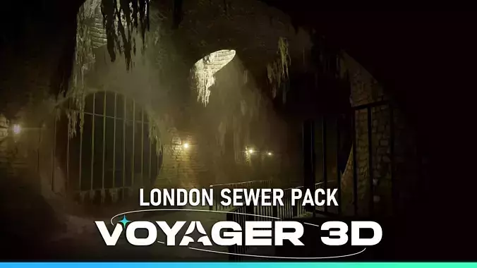 London Sewer Modular Pack Low-poly 3D model London Sewer Modular Pack Low-poly 3D model