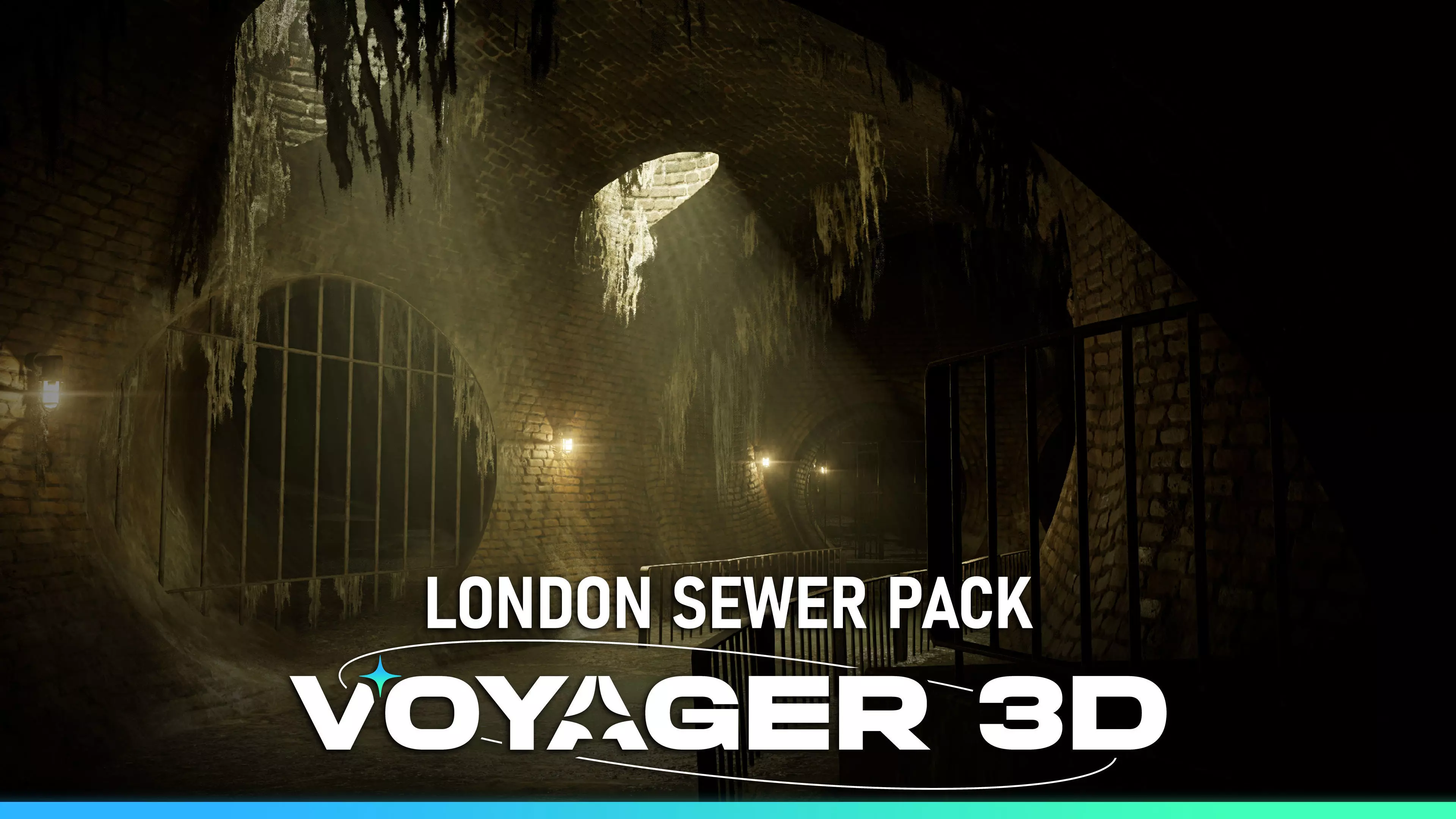 London Sewer Modular Pack Low-poly 3D model_0
