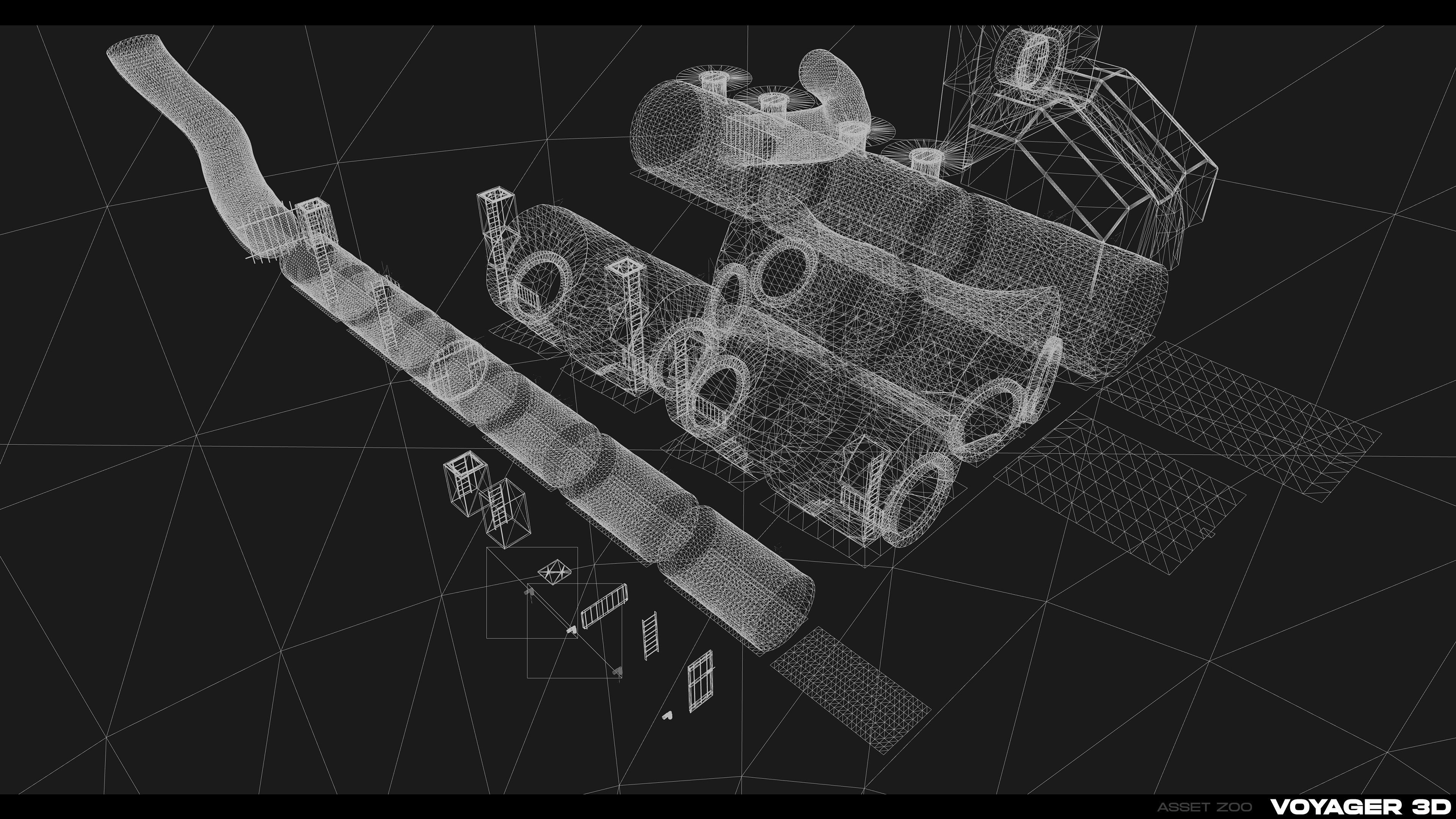 London Sewer Modular Pack Low-poly 3D model_6