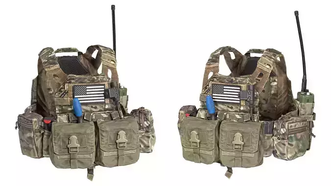 JPC PLATE CARRIER V1 Low-poly 3D model