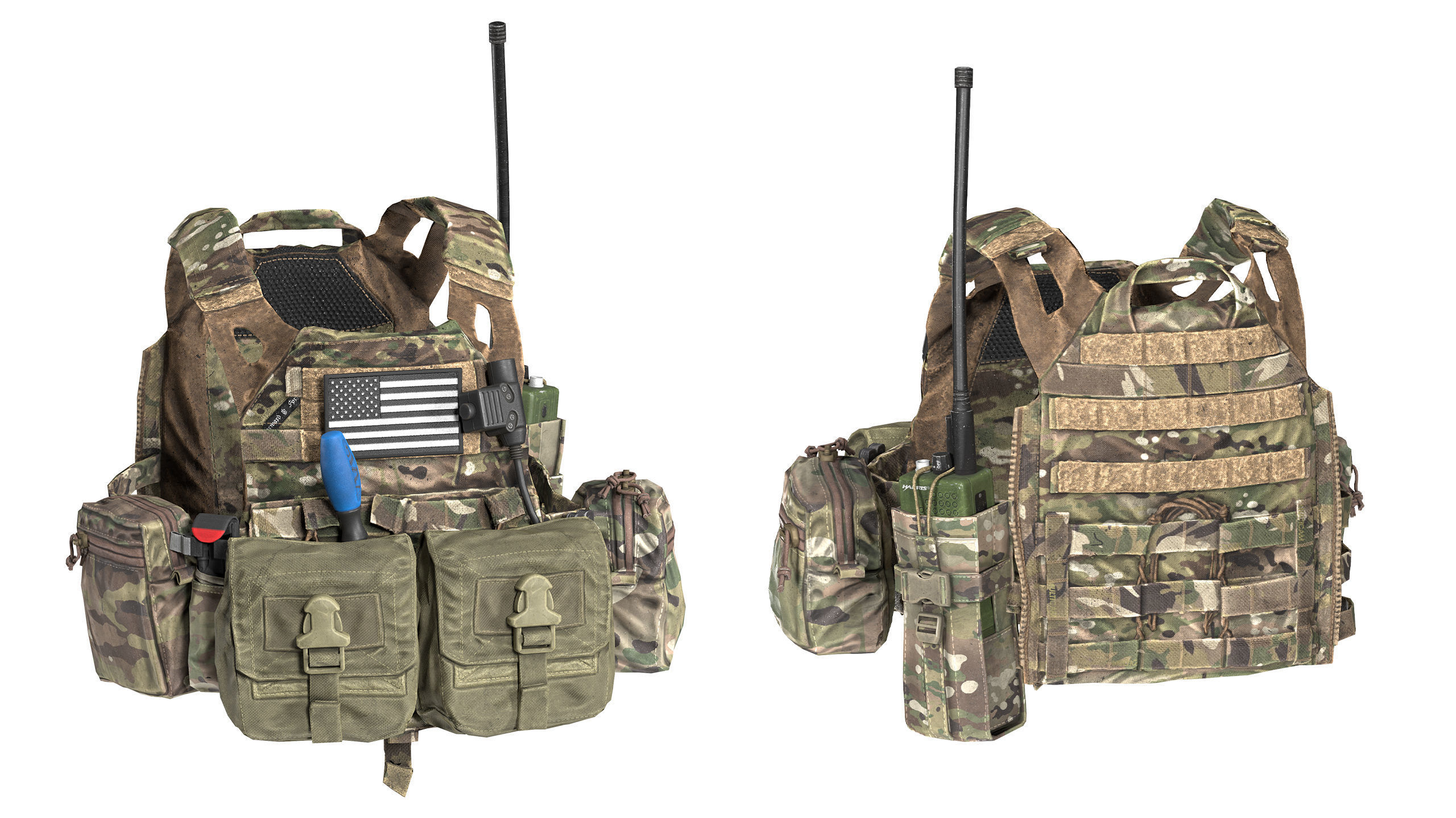 JPC PLATE CARRIER V1 Low-poly 3D model_9