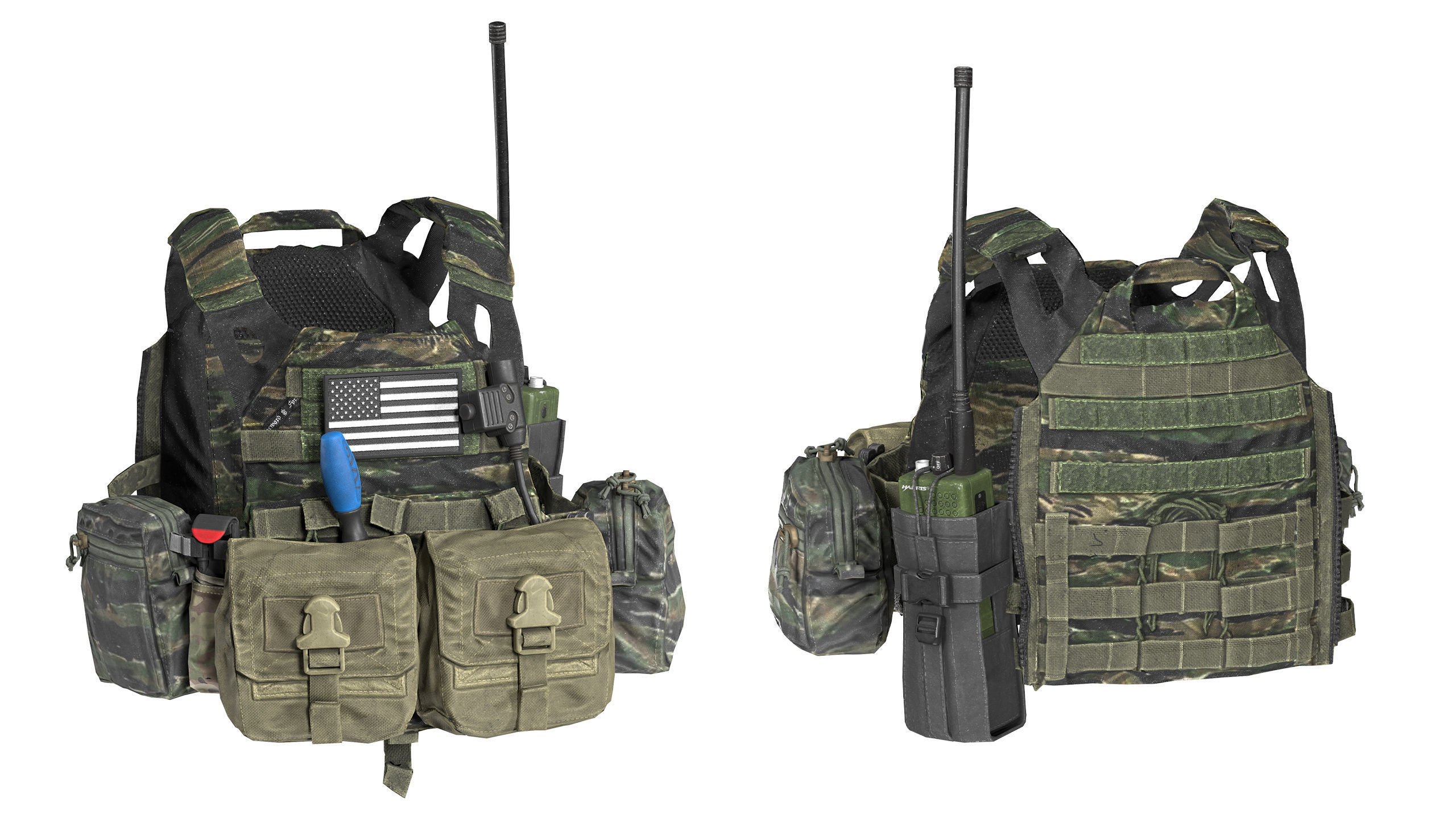 JPC PLATE CARRIER V1 Low-poly 3D model_11