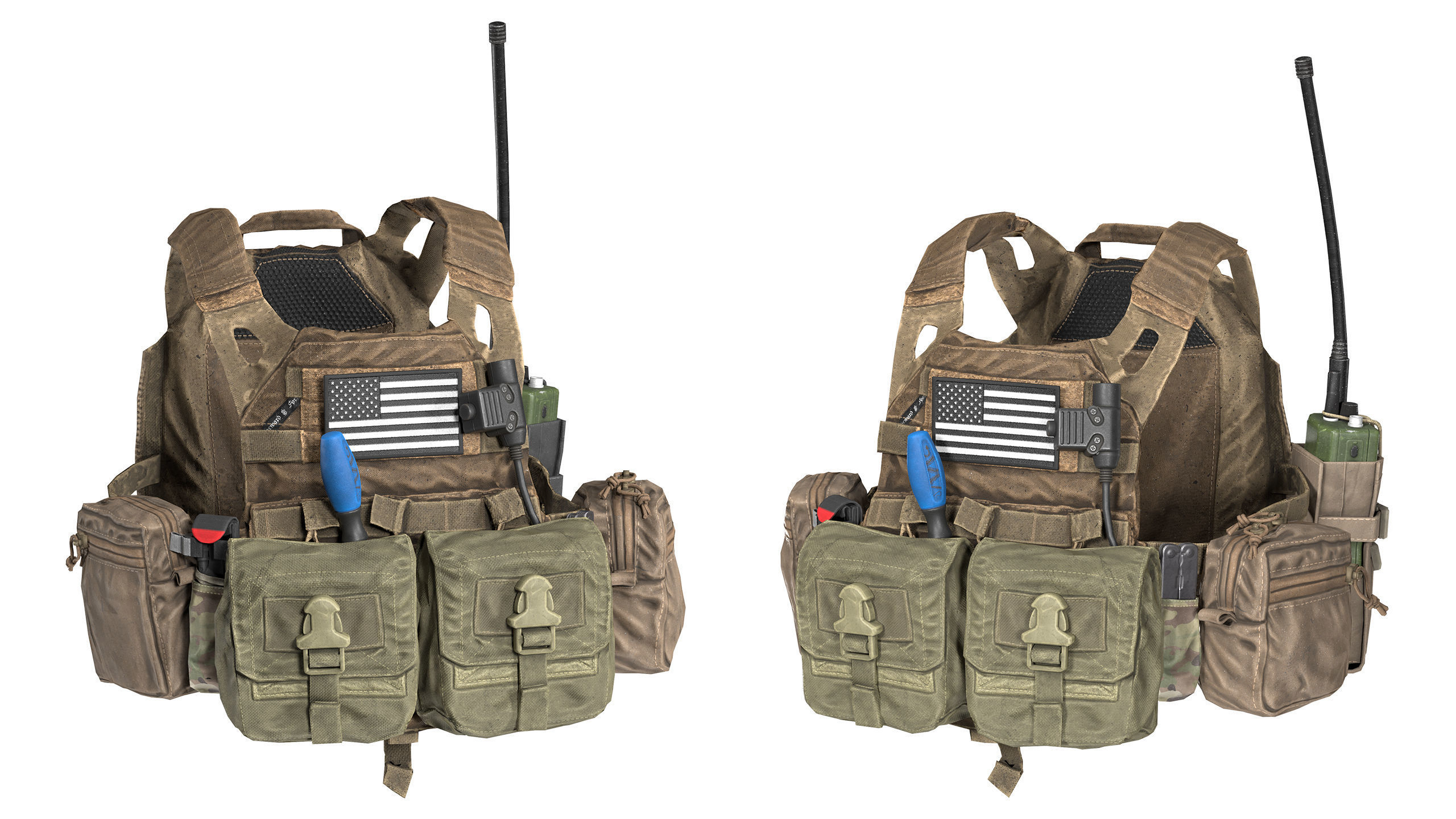 JPC PLATE CARRIER V1 Low-poly 3D model_7