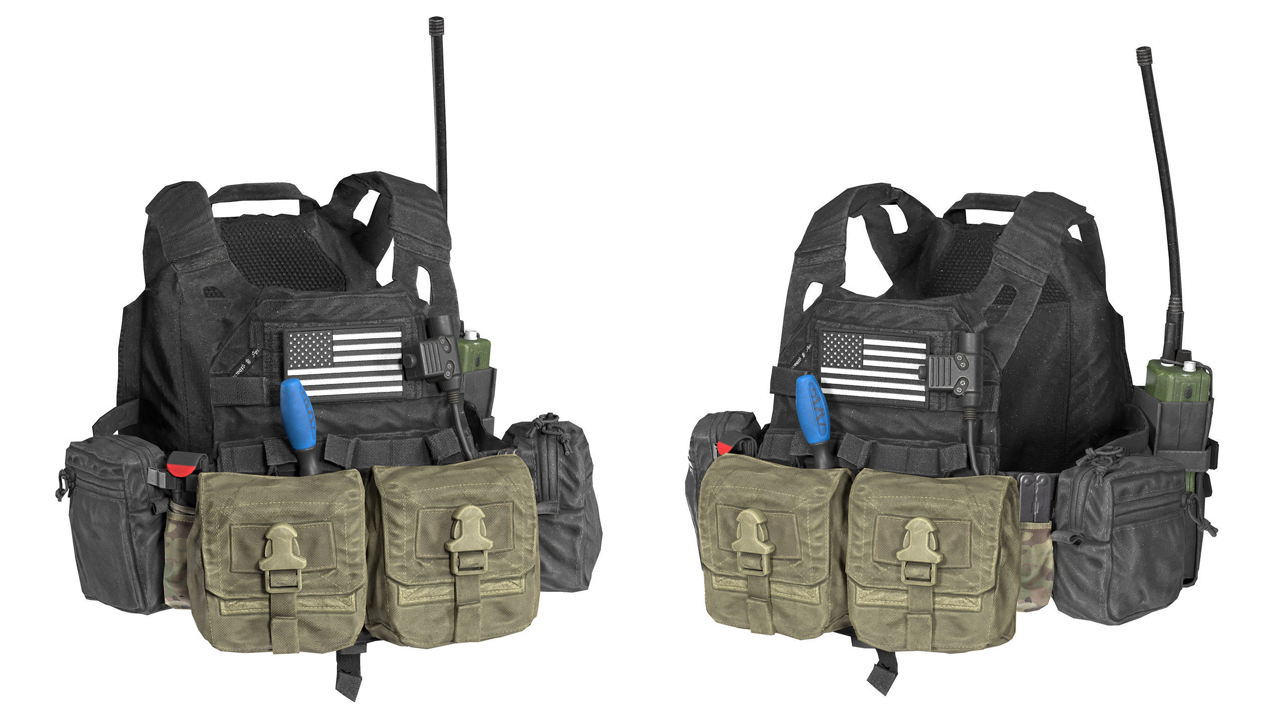 JPC PLATE CARRIER V1 Low-poly 3D model_3