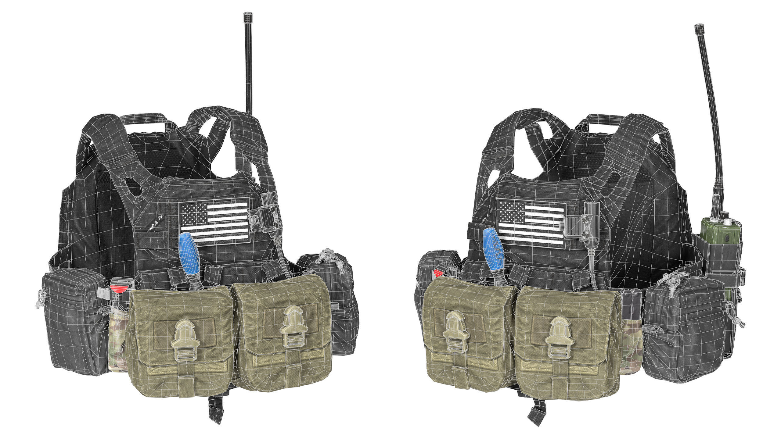 JPC PLATE CARRIER V1 Low-poly 3D model_8