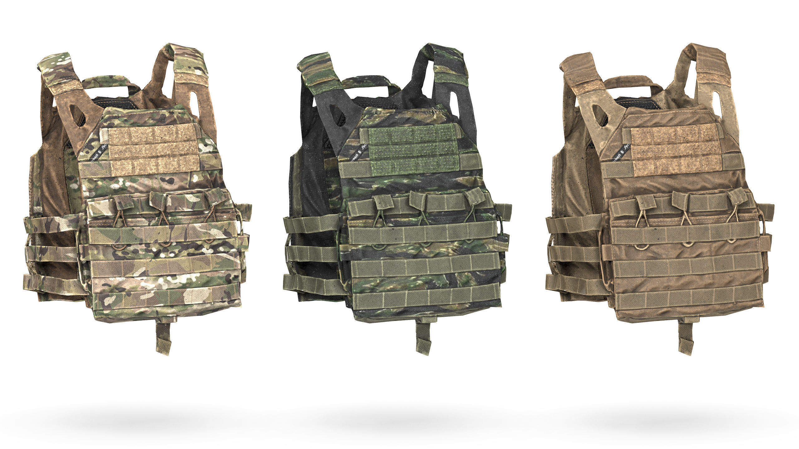 JPC PLATE CARRIER V1 Low-poly 3D model_2