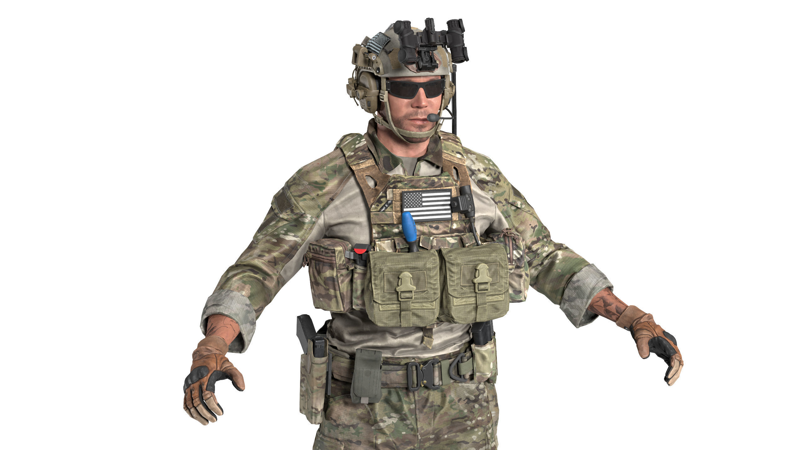 JPC PLATE CARRIER V1 Low-poly 3D model_1