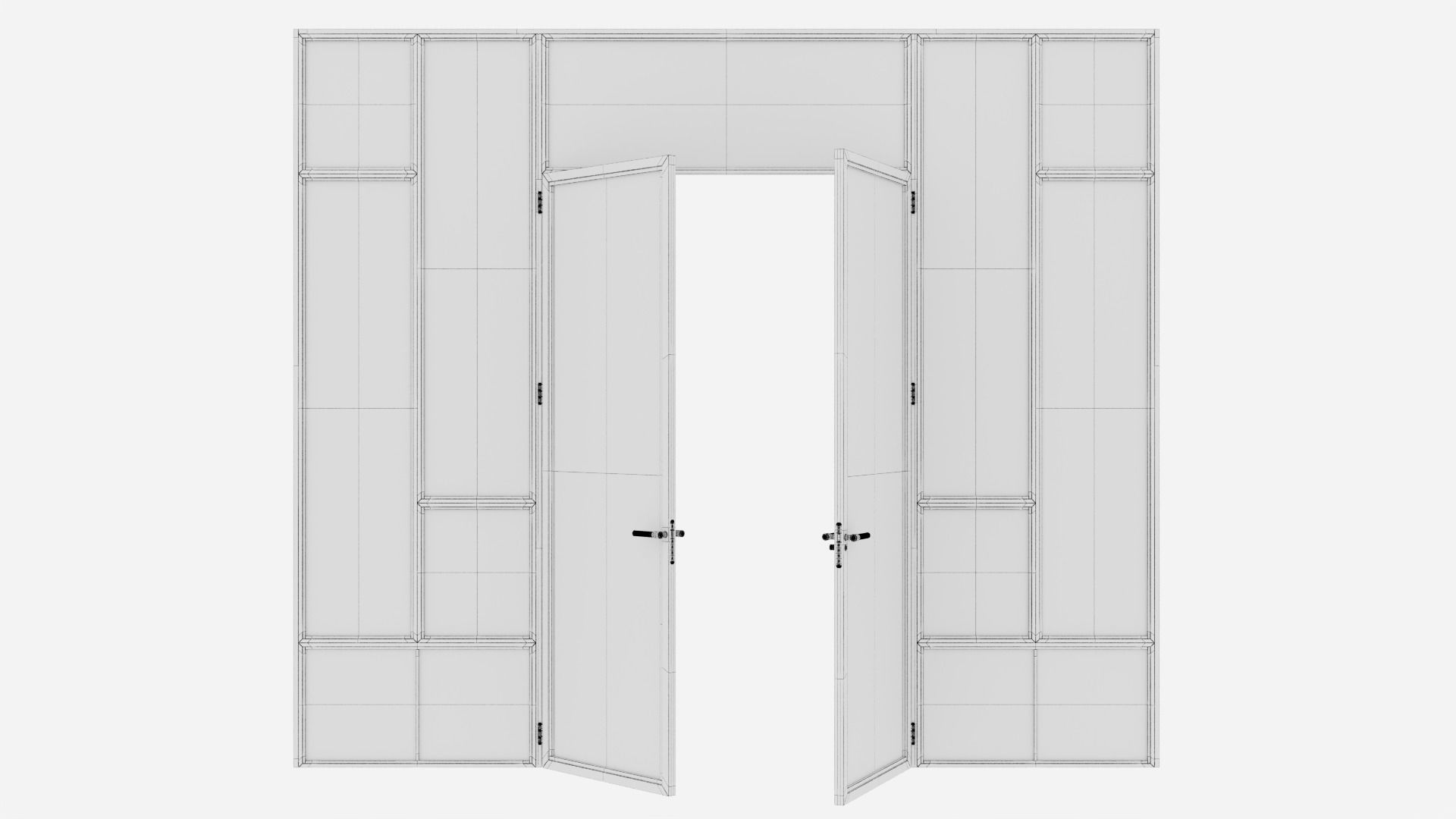 Aluminium door 316 3D model_6