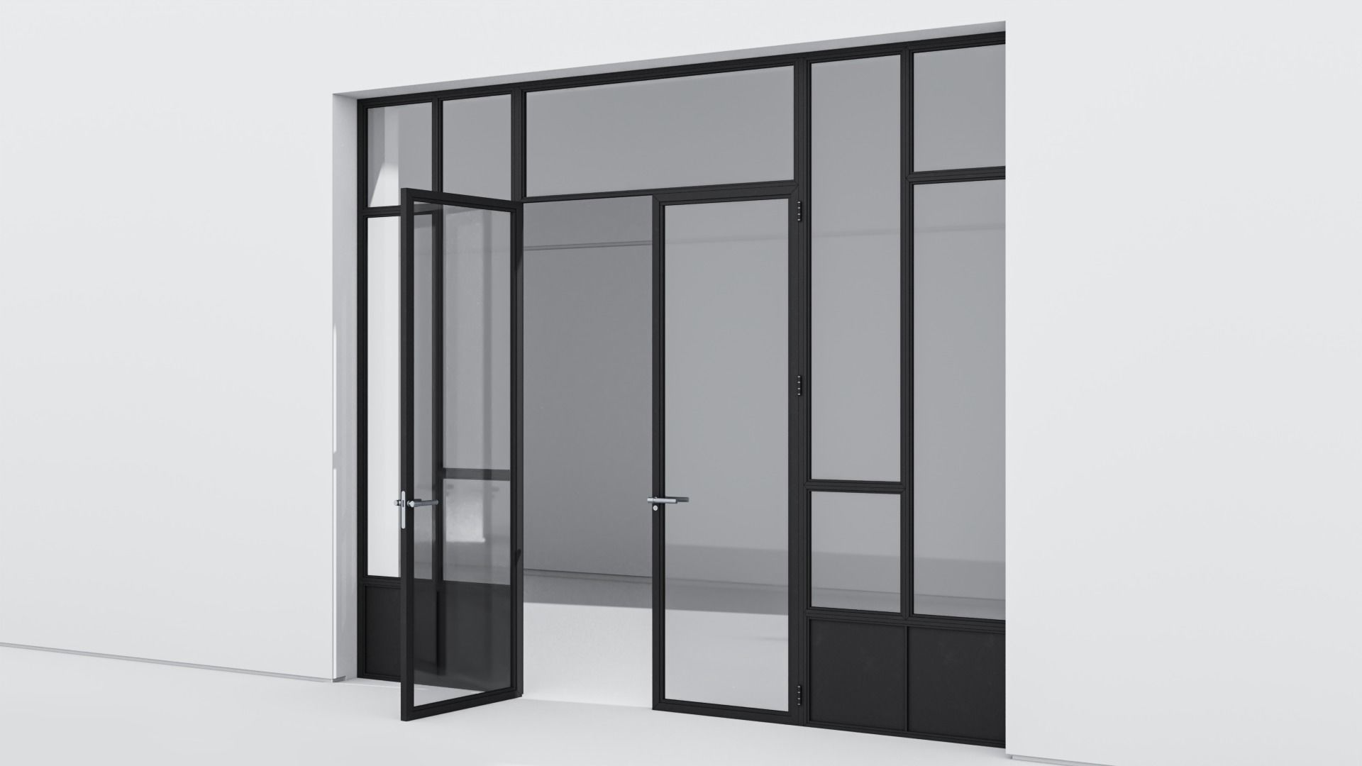 Aluminium door 316 3D model_2
