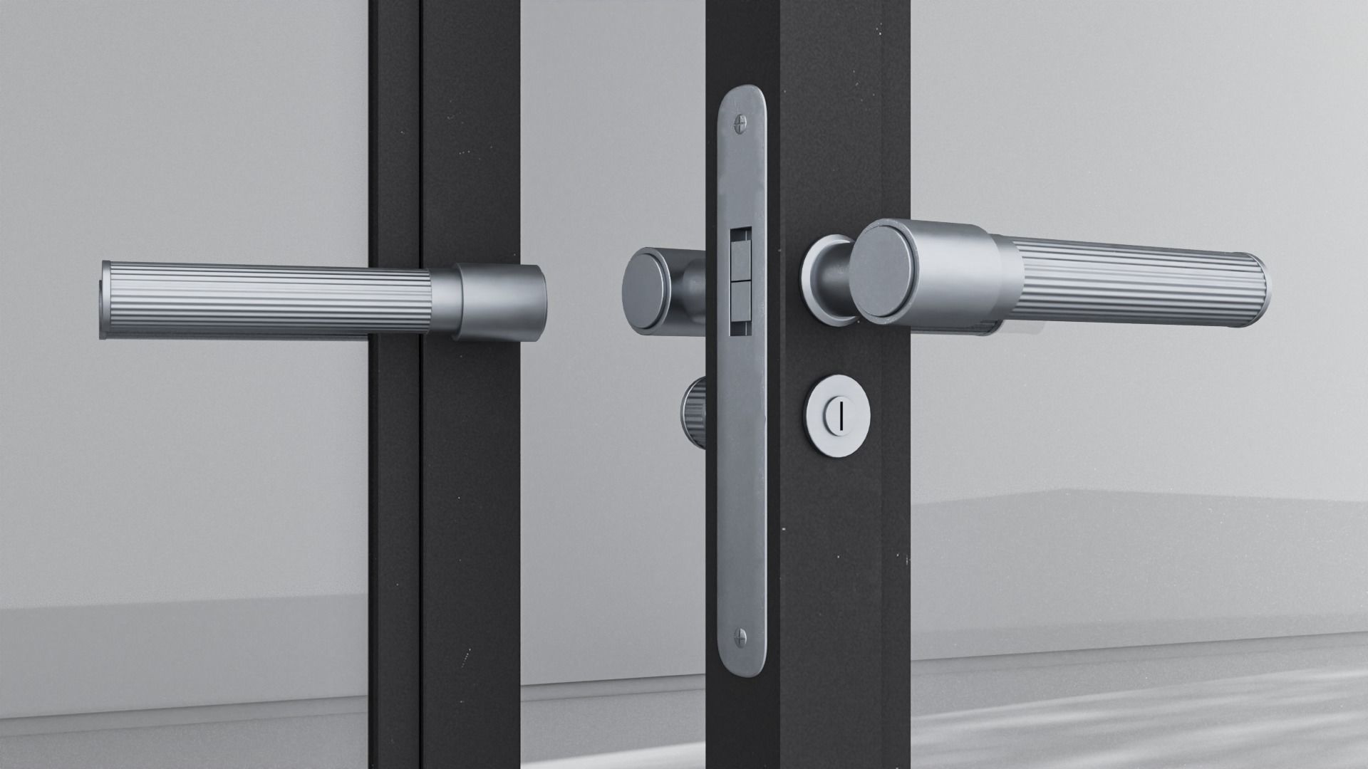 Aluminium door 316 3D model_4