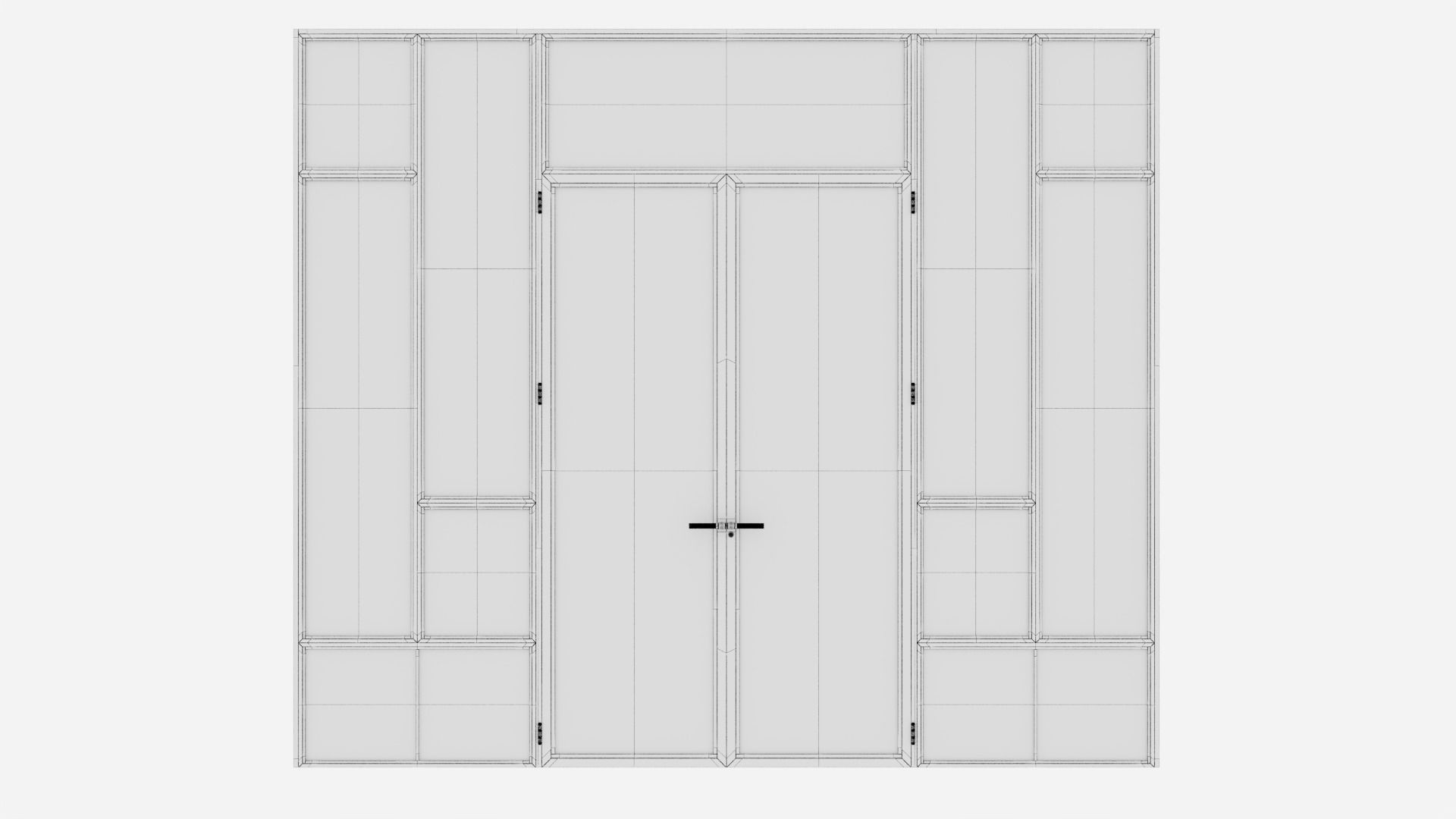 Aluminium door 316 3D model_5