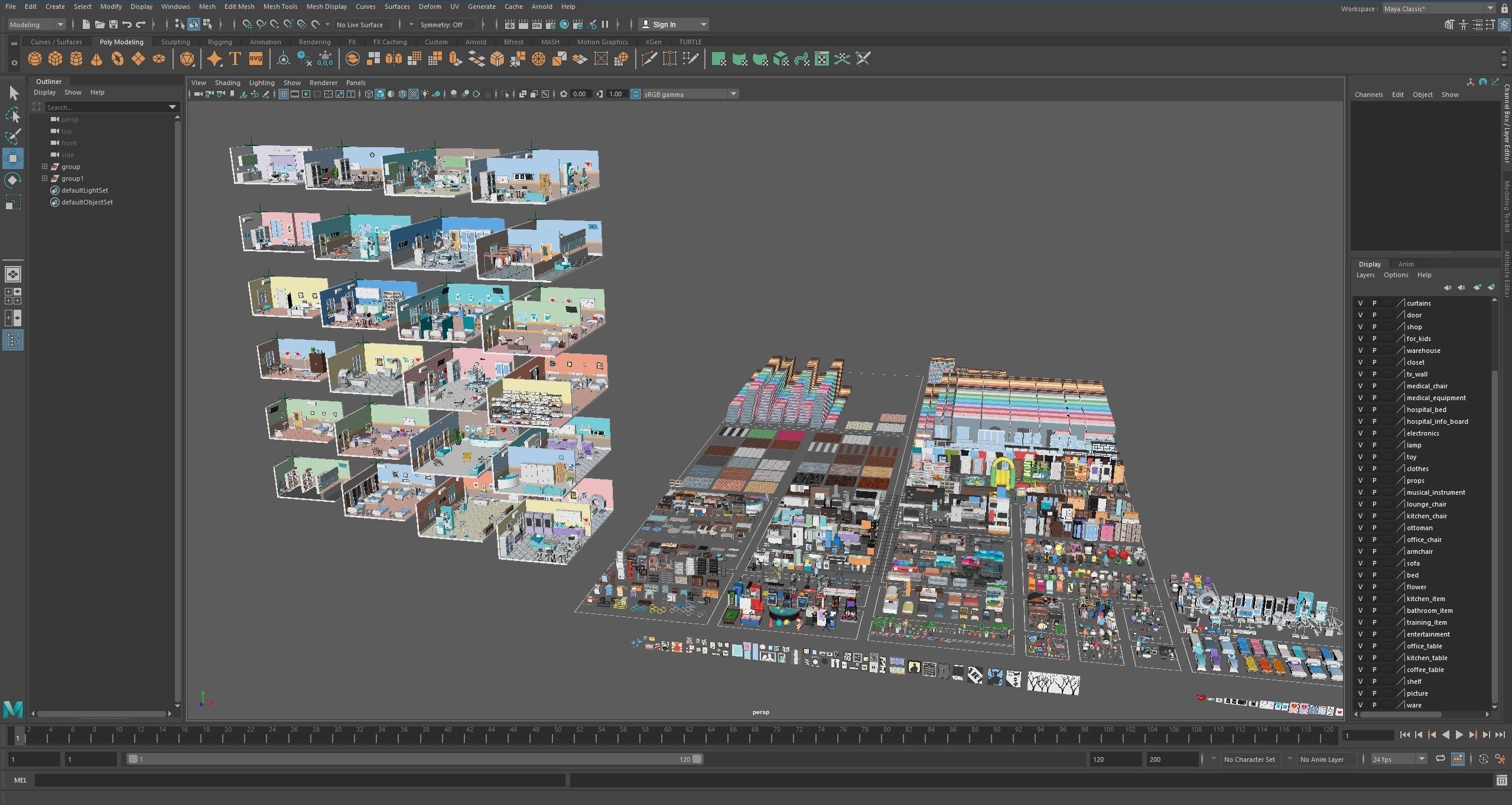 Hospital 2 Low-poly 3D model_75