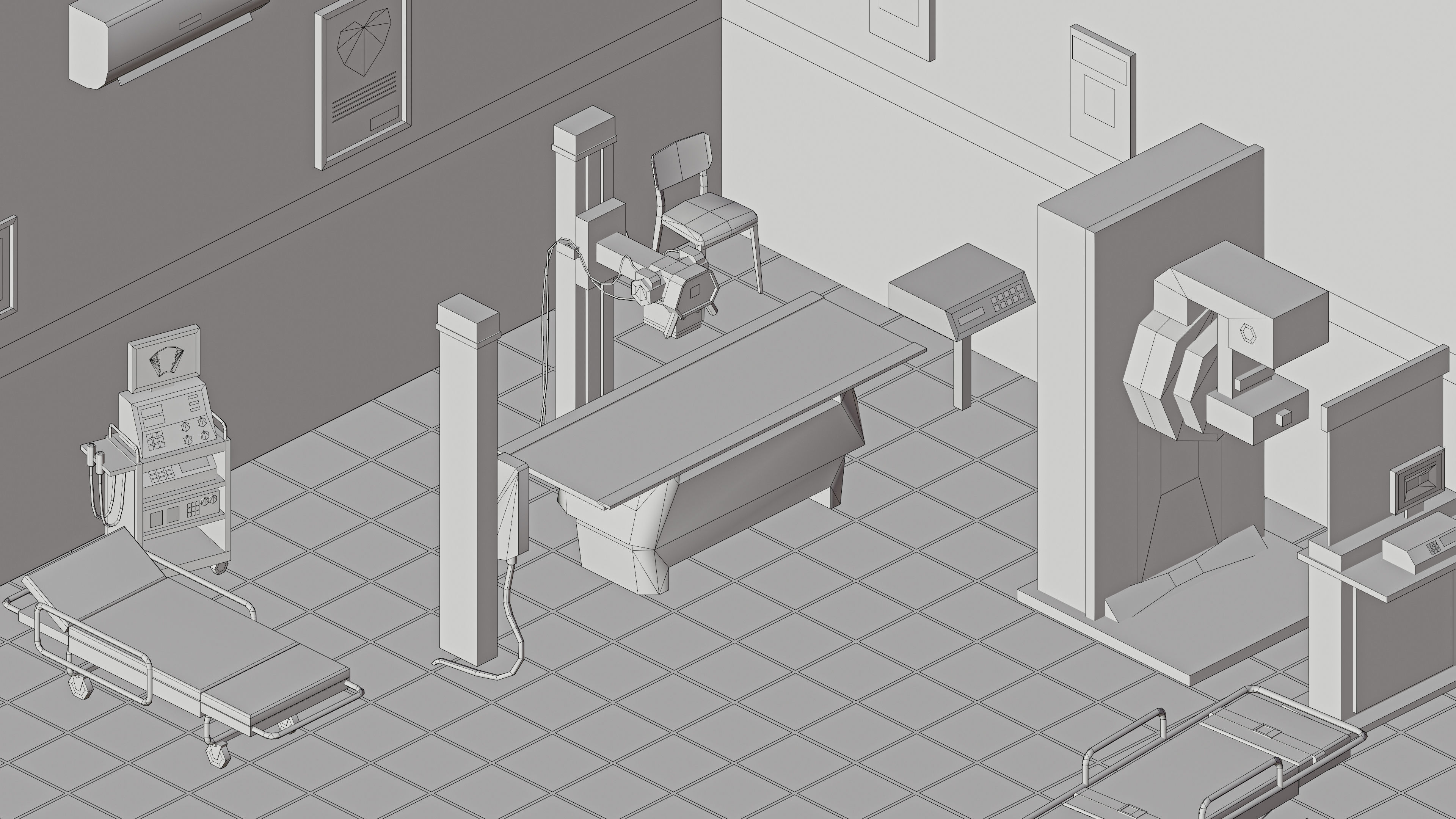 Hospital 2 Low-poly 3D model_77