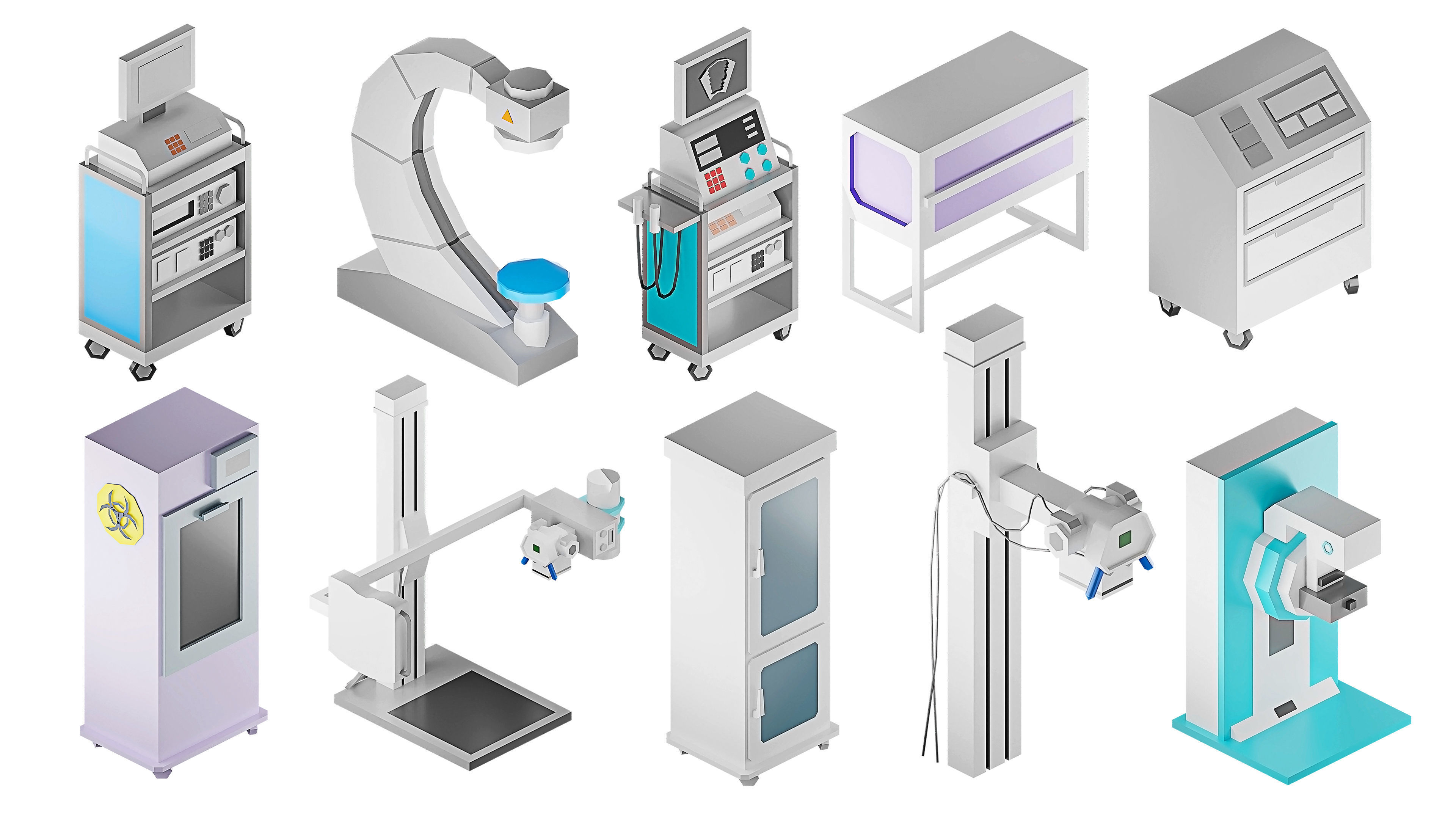 Hospital 2 Low-poly 3D model_32