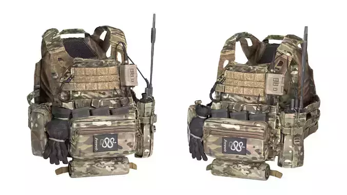JPC PLATE CARRIER V2 Low-poly 3D model