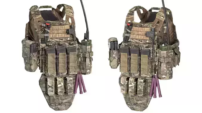 JPC PLATE CARRIER V4 Low-poly 3D model