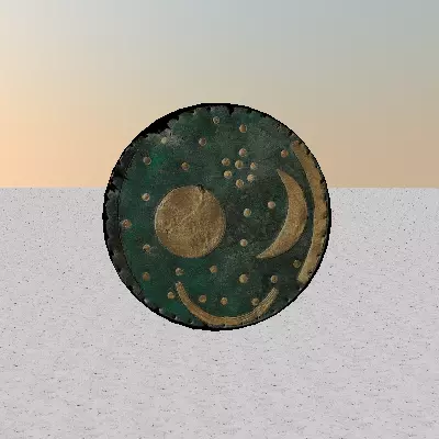 Nebra Sky Disc Free low-poly 3D model