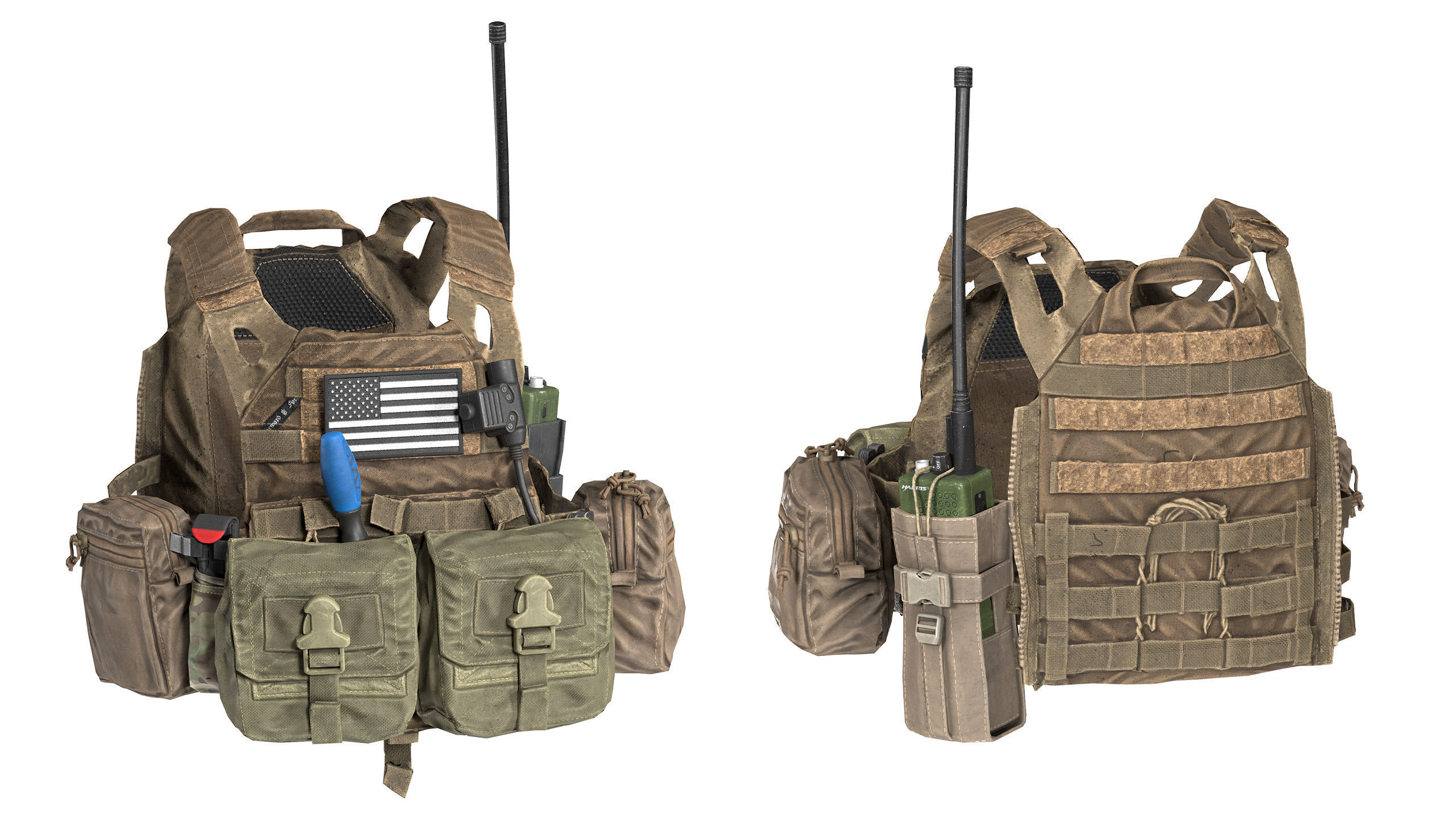 JPC PLATE CARRIER BUNDLE 3D Model Collection_13