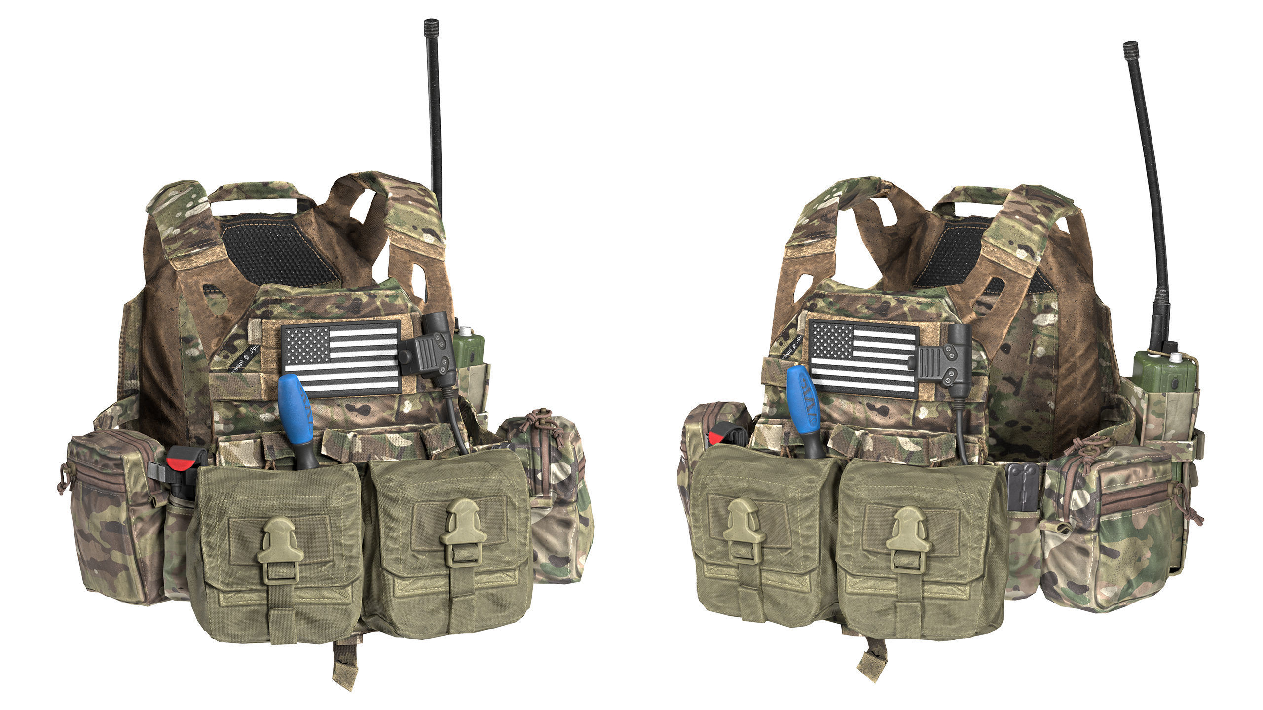 JPC PLATE CARRIER BUNDLE 3D Model Collection_11